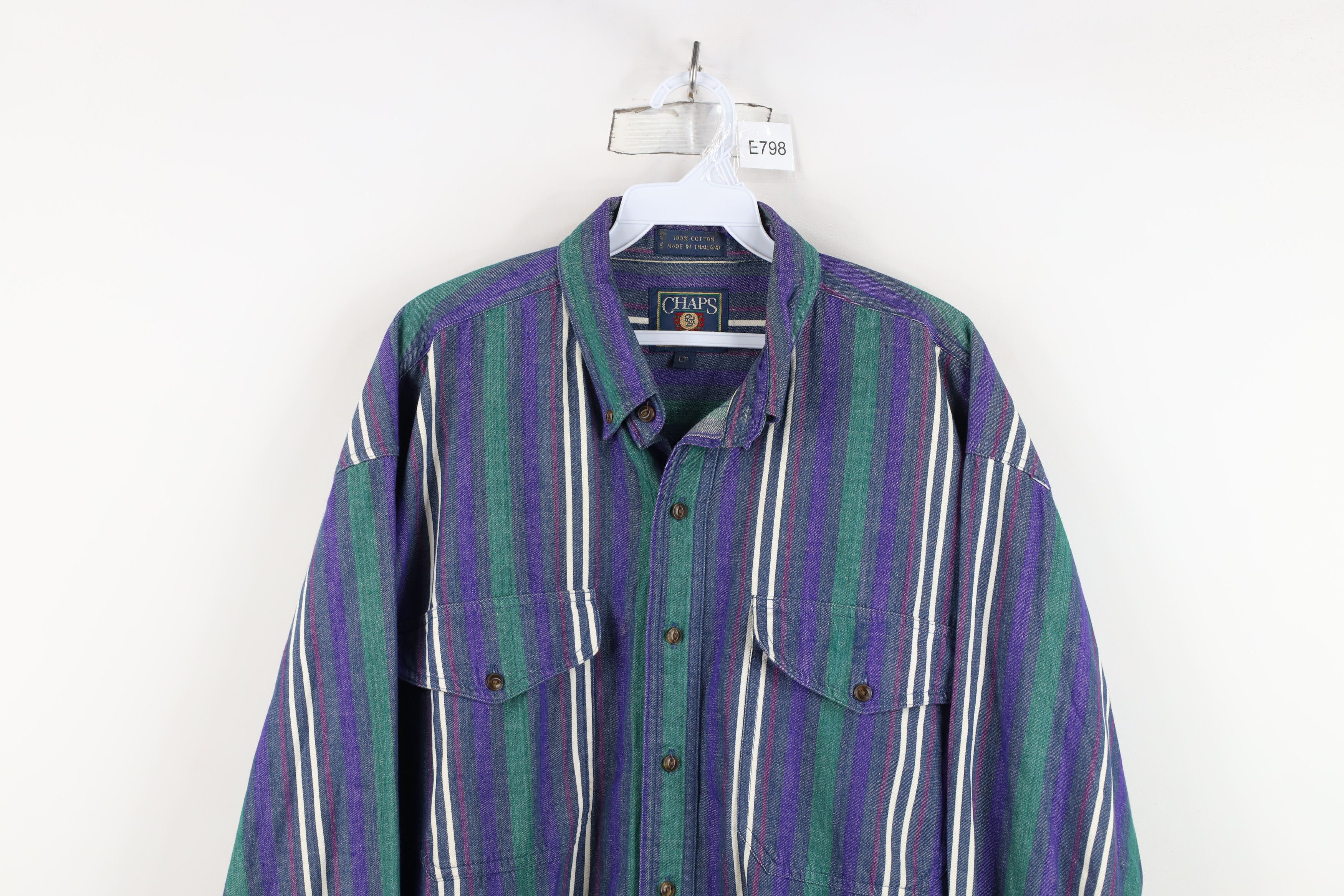 Ralph Lauren Vintage 90s Ralph Lauren Denim Collared Button Down Shirt Size US L / EU 52-54 / 3 - 2 Thumbnail