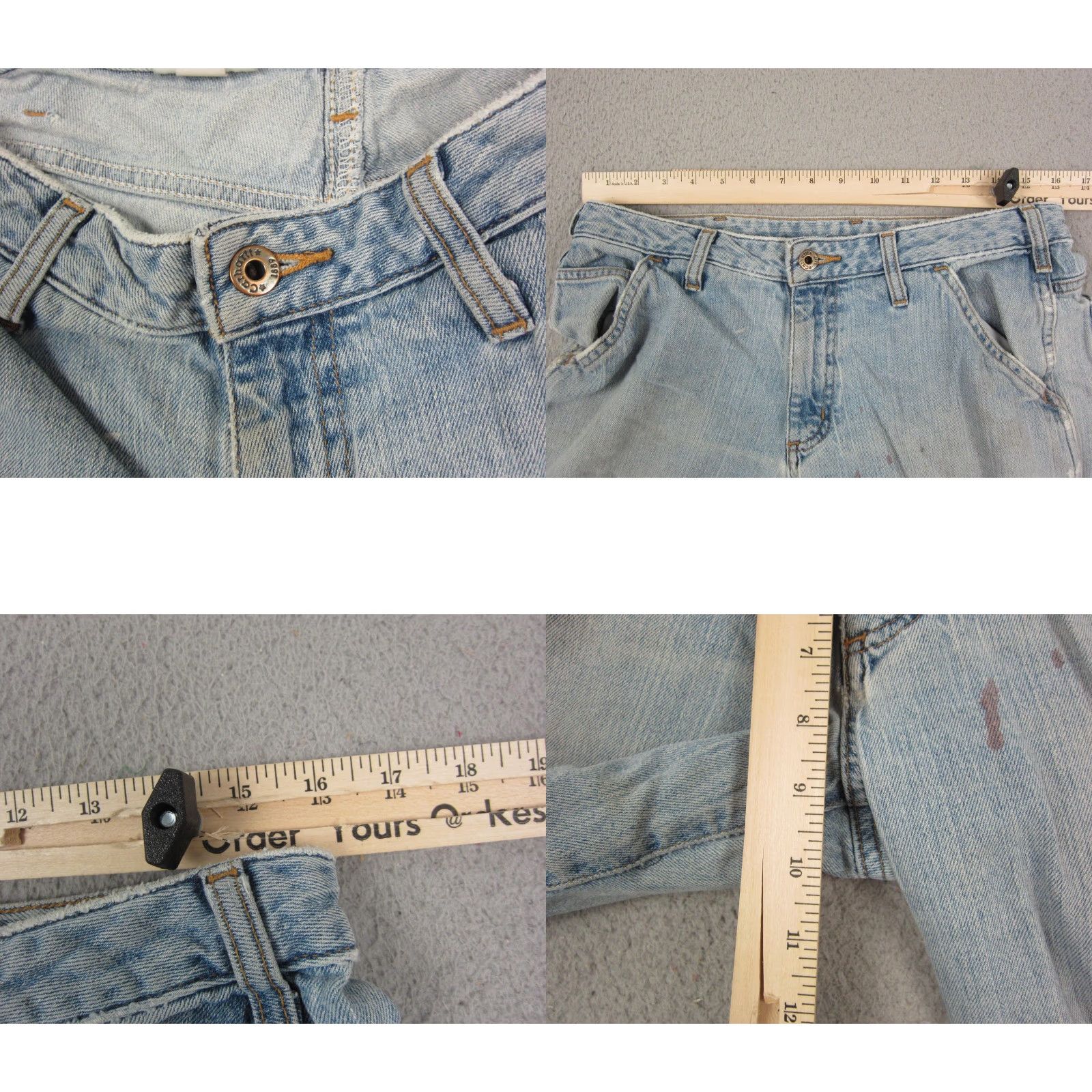 Carhartt VINTAGE Carhartt Jeans Mens Wide-Leg 5-Pocket Denim Blue 32 x 29 Relaxed Regular Regular Rise Mid 80s 90s Classic Baggy Size 32 W 29 L Size US 32 / EU 48 - 9 Thumbnail