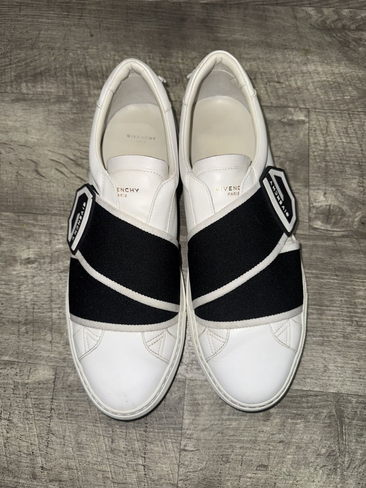 Givenchy Givenchy Urban Street Leather Sneakers With Logo Strap Size US 10 / EU 43 - 3 Thumbnail