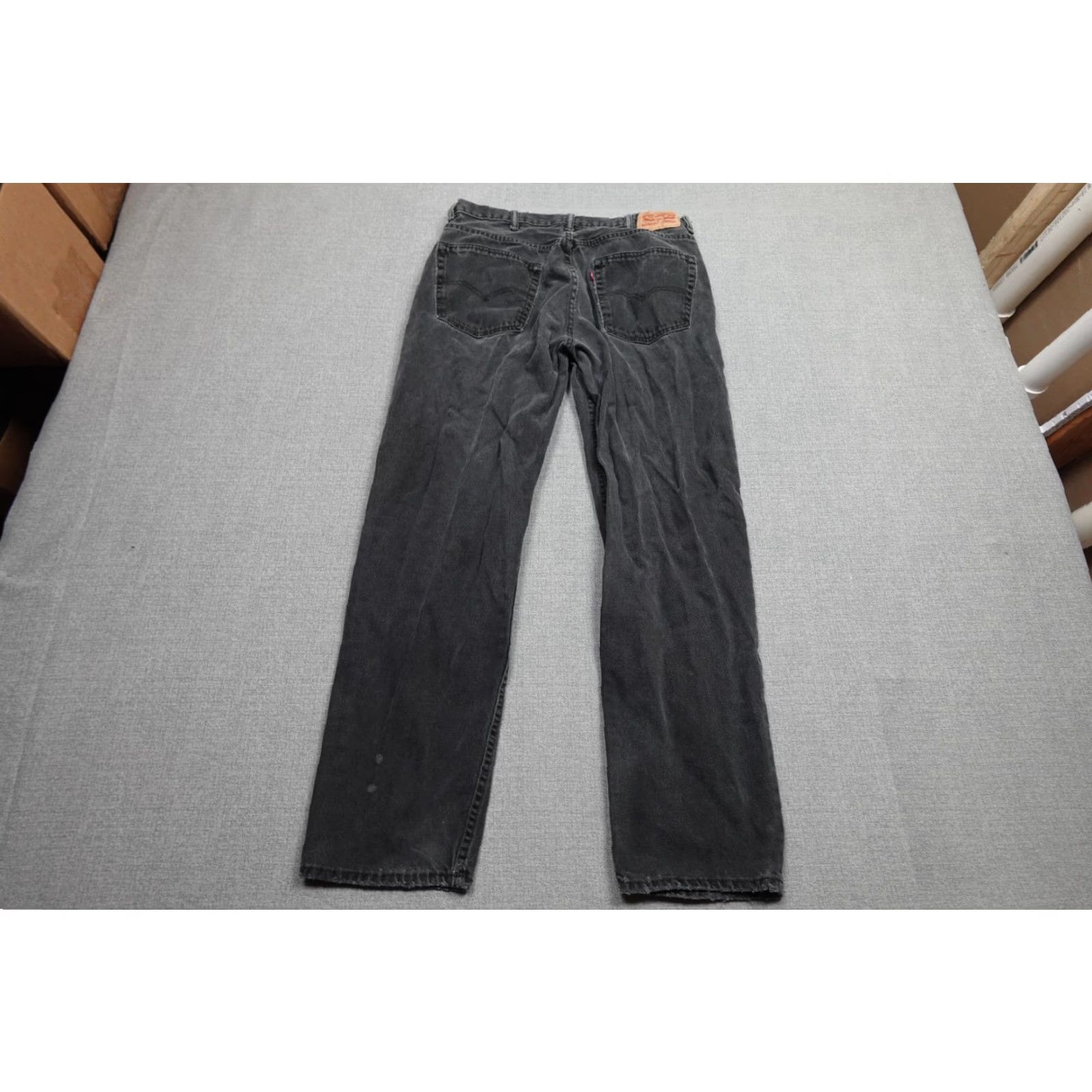 Levi's Levi's 550 Regular Fit Jeans Mens 38x30 Black Denim Regular Straight Faded Jeans Size US 38 / EU 54 - 4 Thumbnail