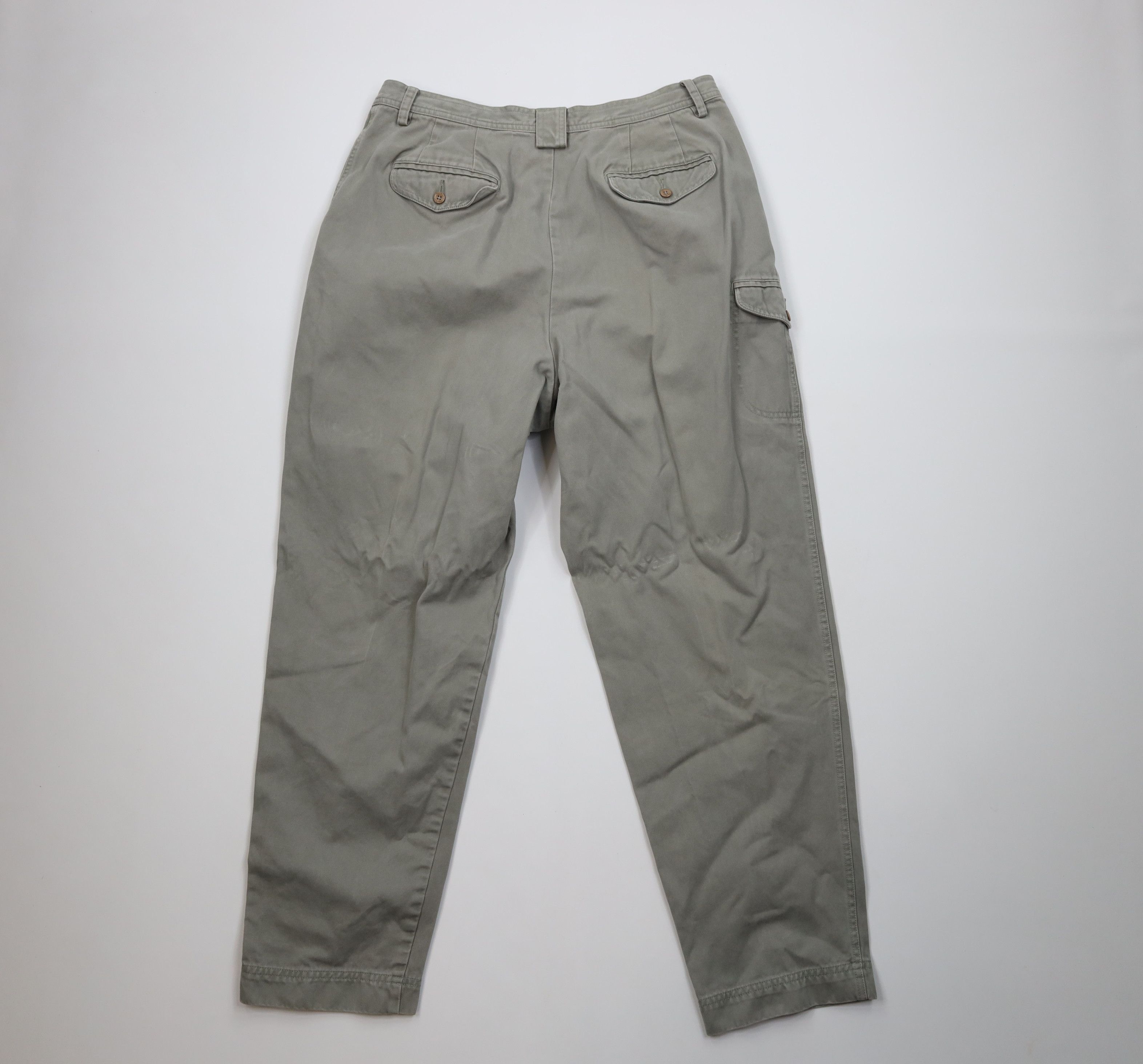 Eddie Bauer Vintage 90s Eddie Bauer Stonewash Heavy Cargo Trekking Pants Size 40" / US 18 - 9 Thumbnail