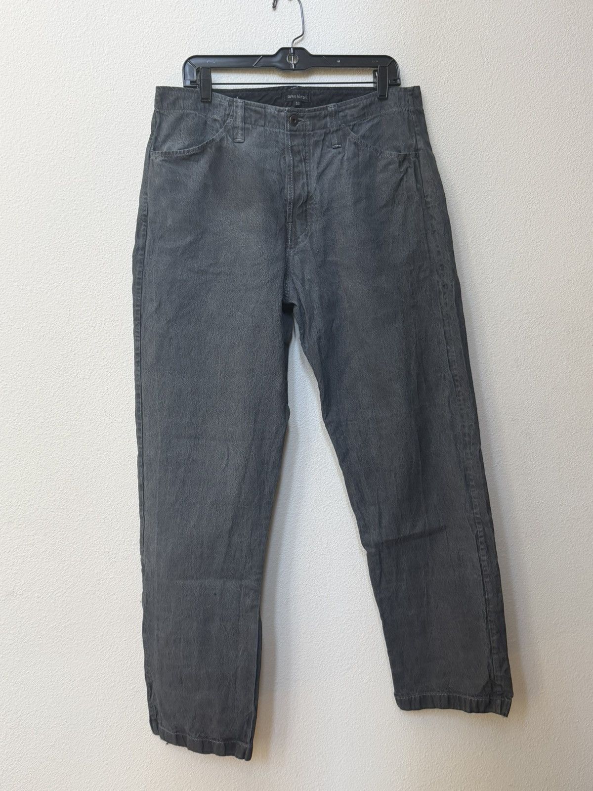 Four pocket cotton hemp sumi inked dyed pants 34
