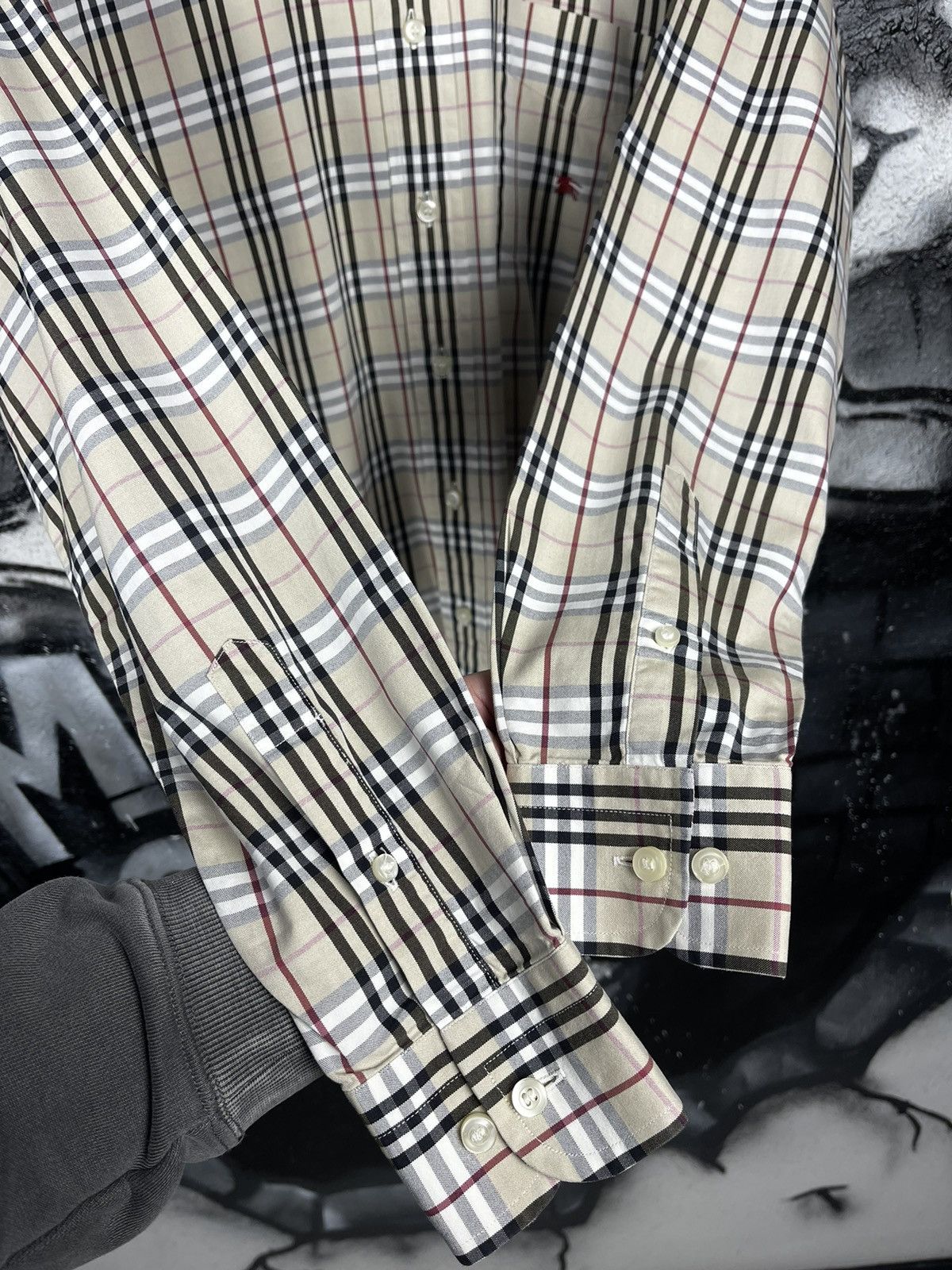 Burberry × Vintage Burberry London Nova Check Button Up Shirt Men’s Size US L / EU 52-54 / 3 - 7 Thumbnail
