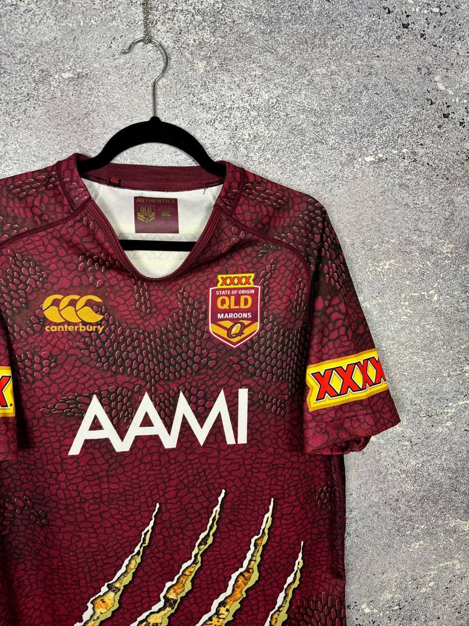 Canterbury of New Zealand QLD Maroons State Of Origin 2009 NRL Canterbury Jersey Size US L / EU 52-54 / 3 - 3 Thumbnail