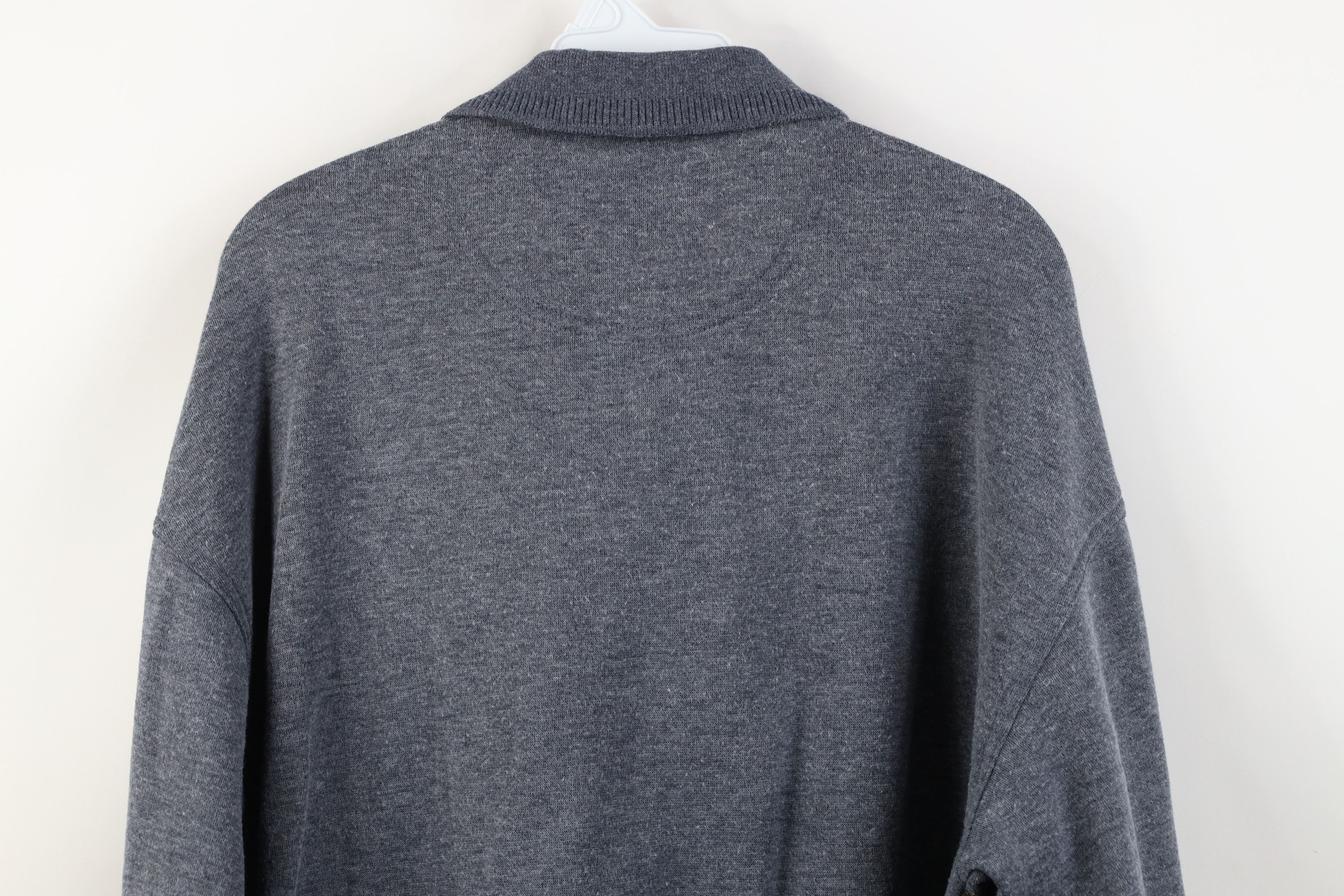 Vintage Vintage 90s Streetwear Knit Collared Pullover Sweatshirt Size US L / EU 52-54 / 3 - 14 Thumbnail