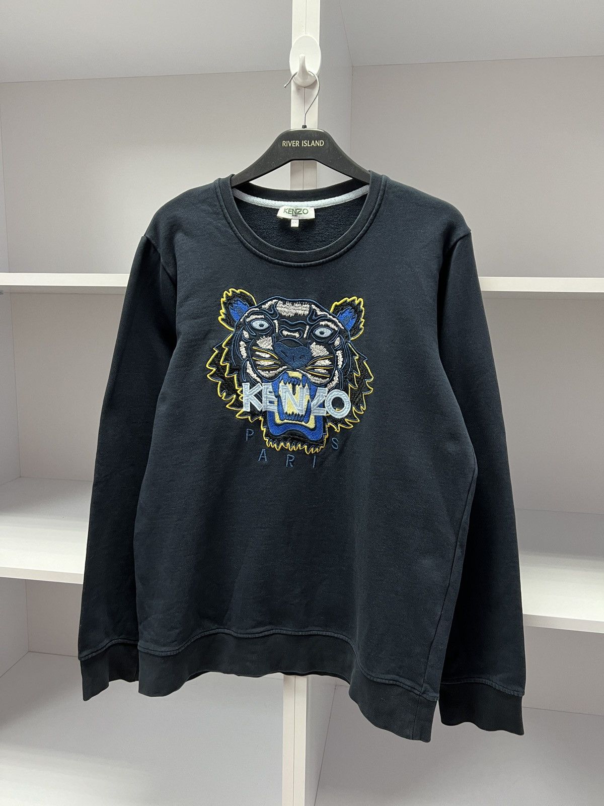Designer × Kenzo × Vintage Vintage Kenzo Tiger Embroidered Sweatshirt Size US L / EU 52-54 / 3 - 4 Thumbnail