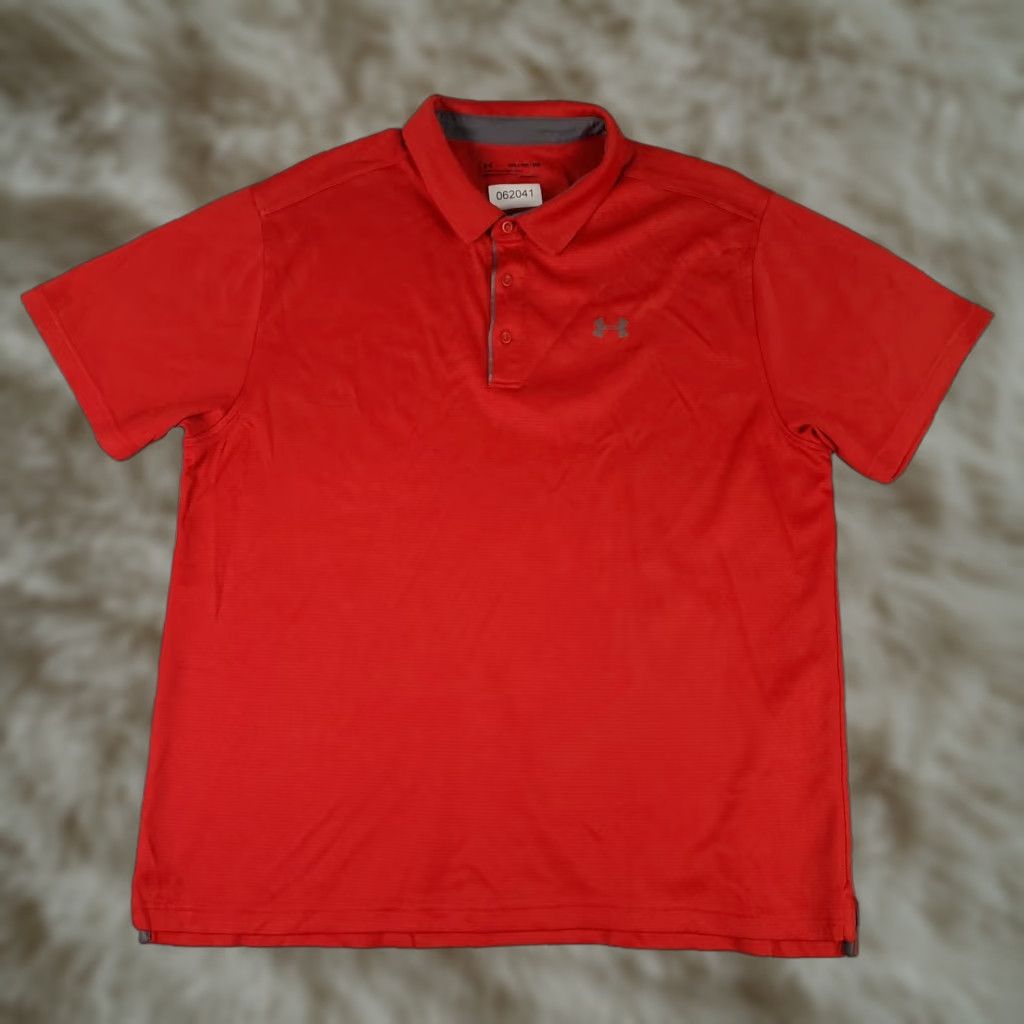 Under Armour Under Armour Polo Shirt Mens 2XL Red Golf Casual Short Sleeve Polo Size US XXL / EU 58 / 5 - 1 Thumbnail