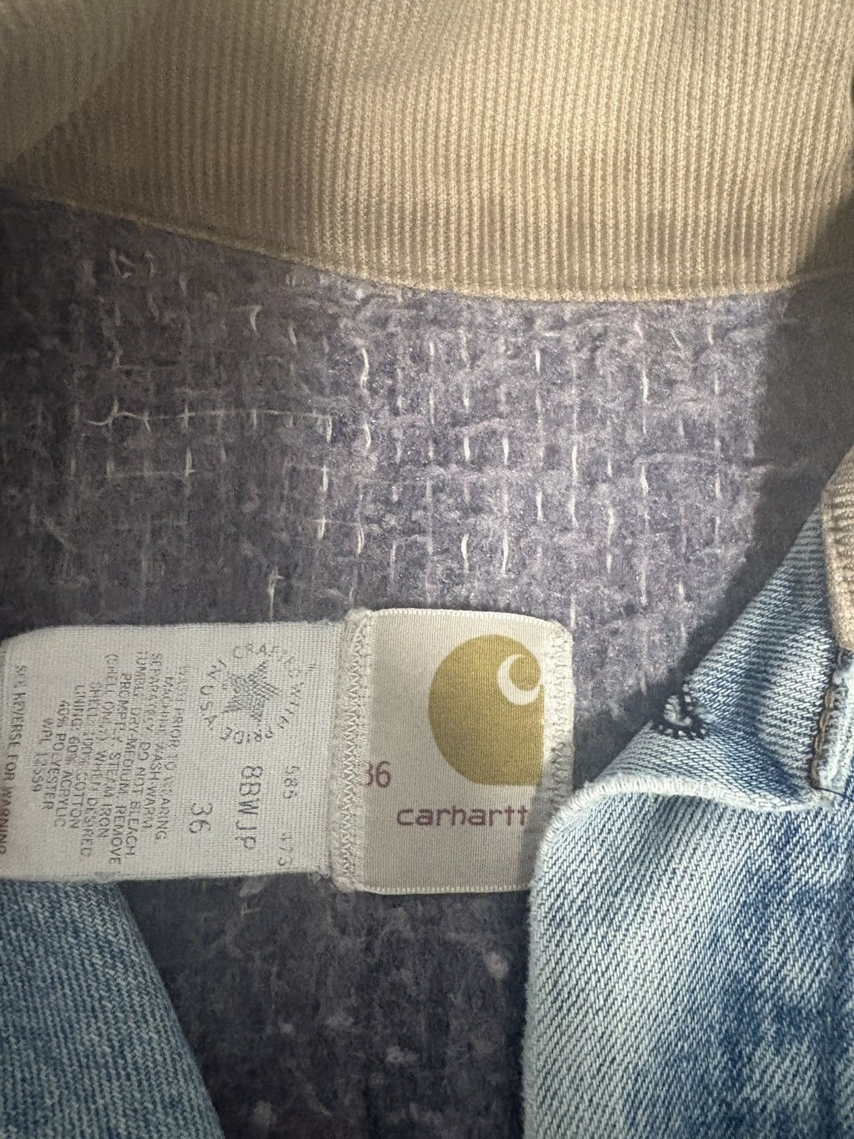Carhartt Vintage 90s fleece lined Denim Carhartt Jacket Size US XS / EU 42 / 0 - 2 Thumbnail
