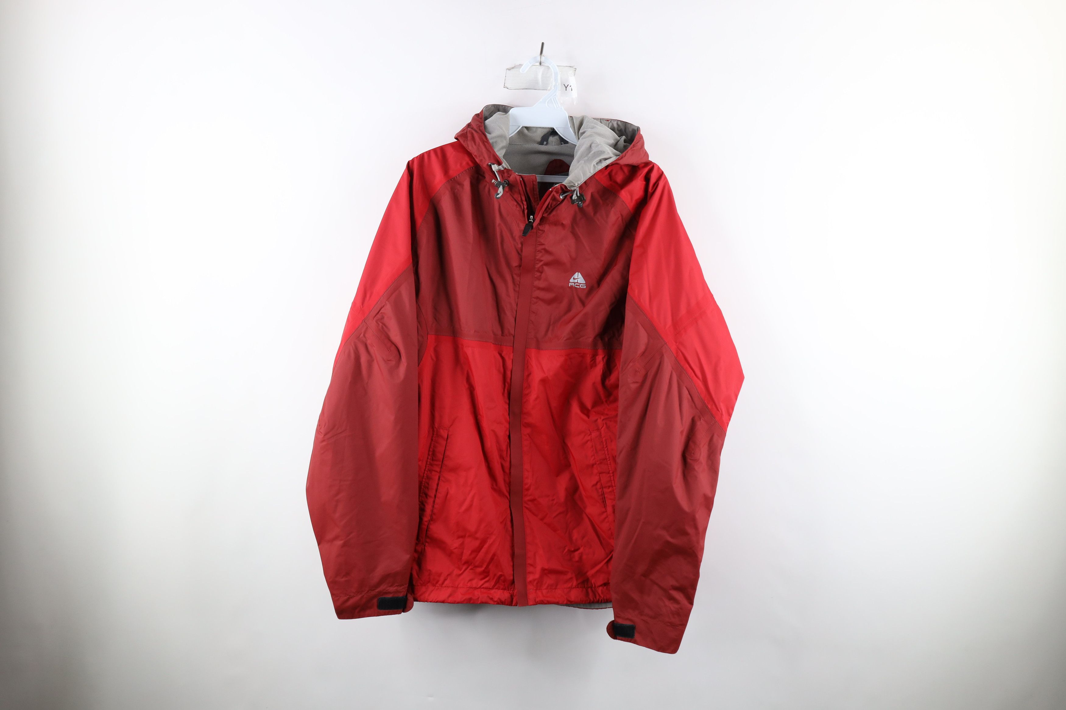 image of Nike Acg Mini Swoosh Hooded Rain Jacket Red, Men's (Size Small)