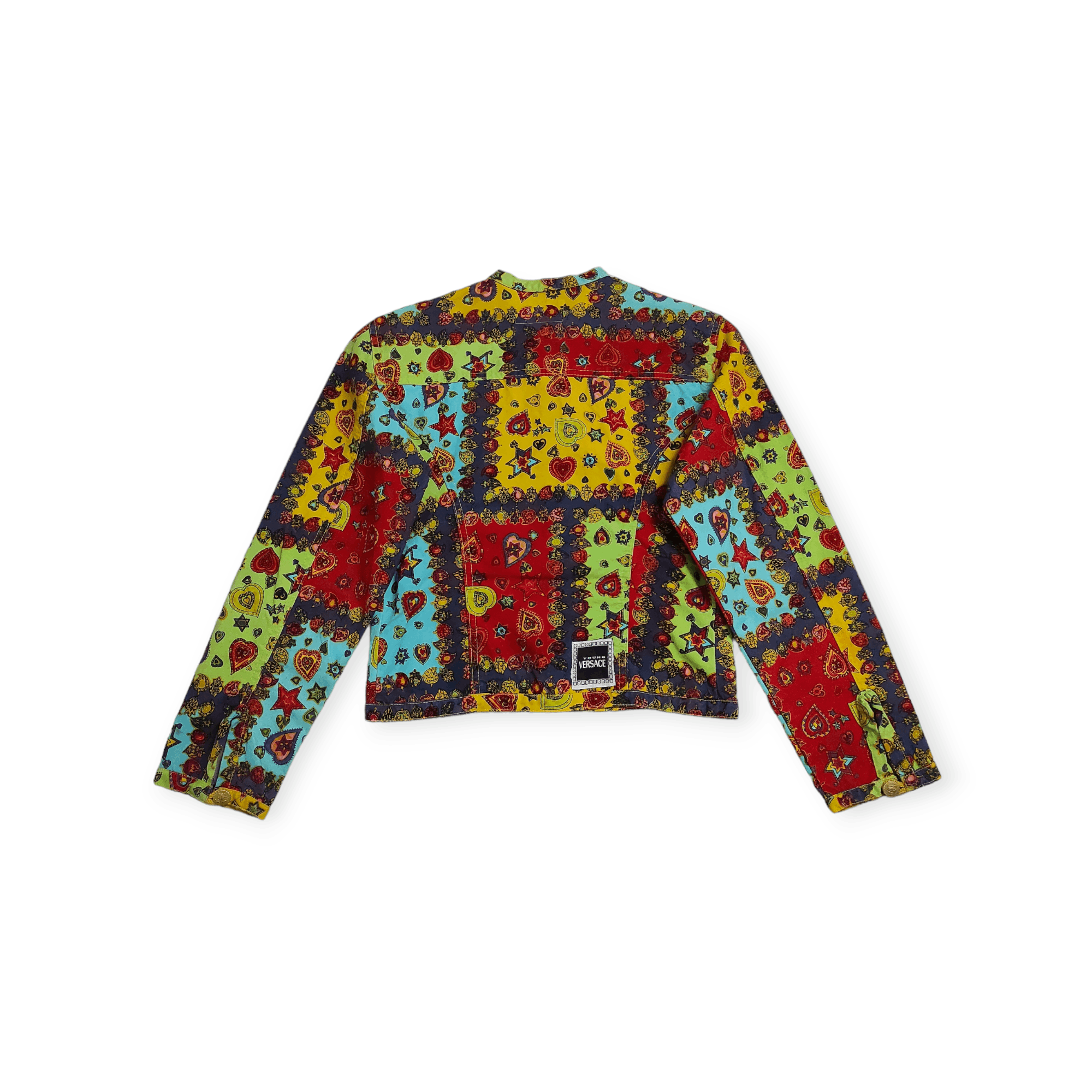 Versace Archive 90's YOUNG VERSACE MULTIPRINT BAROQUE CROPPED JACKET Size M / US 6-8 / IT 42-44 - 2 Thumbnail