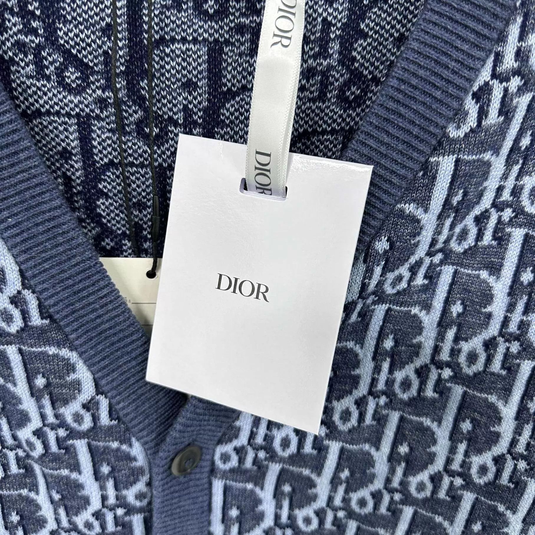 Dior Dior New Blue Monogram Cardigan 12 with tags Size XL / US 12-14 / IT 48-50 - 5 Thumbnail