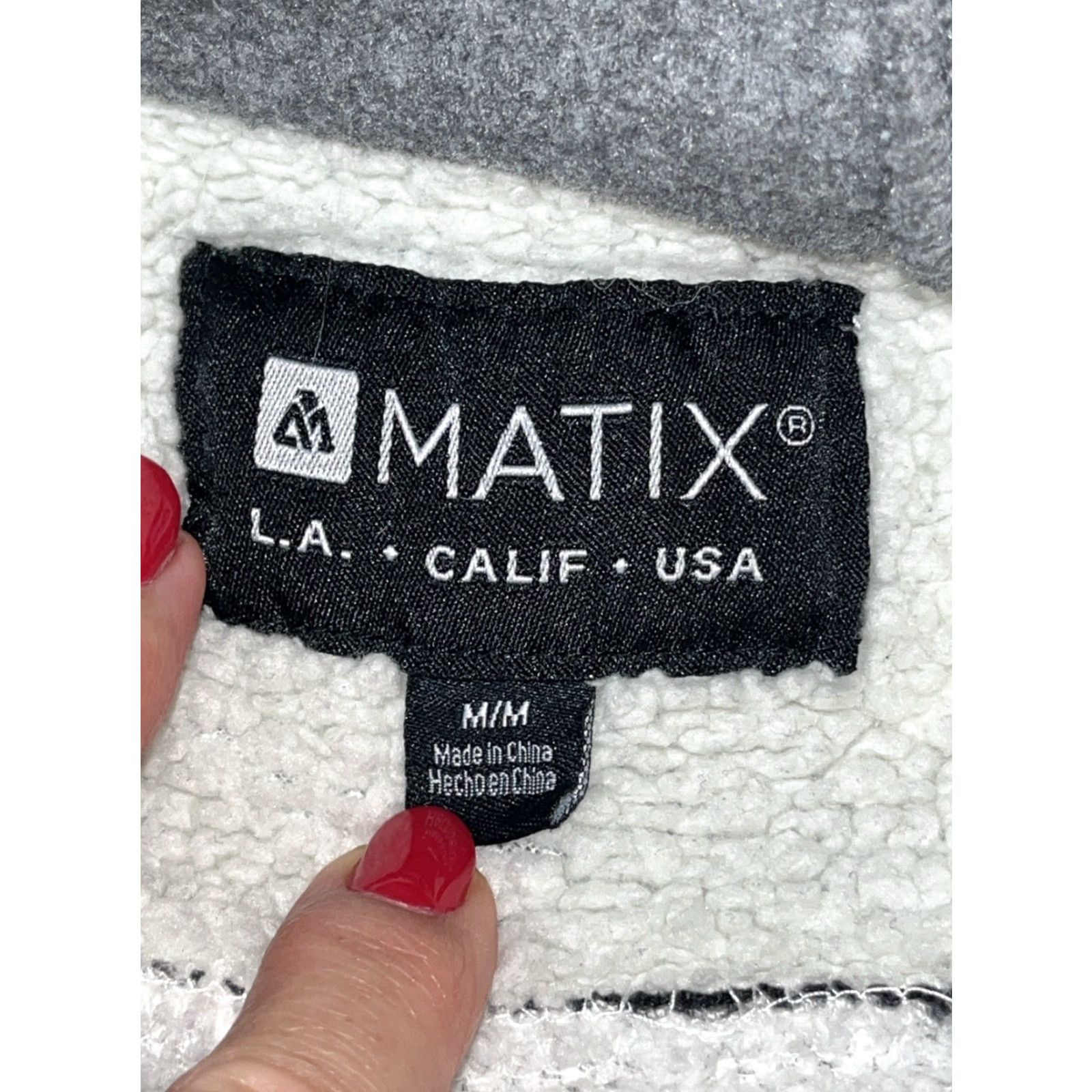Vintage Matix Shirt Jacket Hooded Lined Plaid Sherpa Gray Hoodie Mens M Size US M / EU 48-50 / 2 - 7 Thumbnail