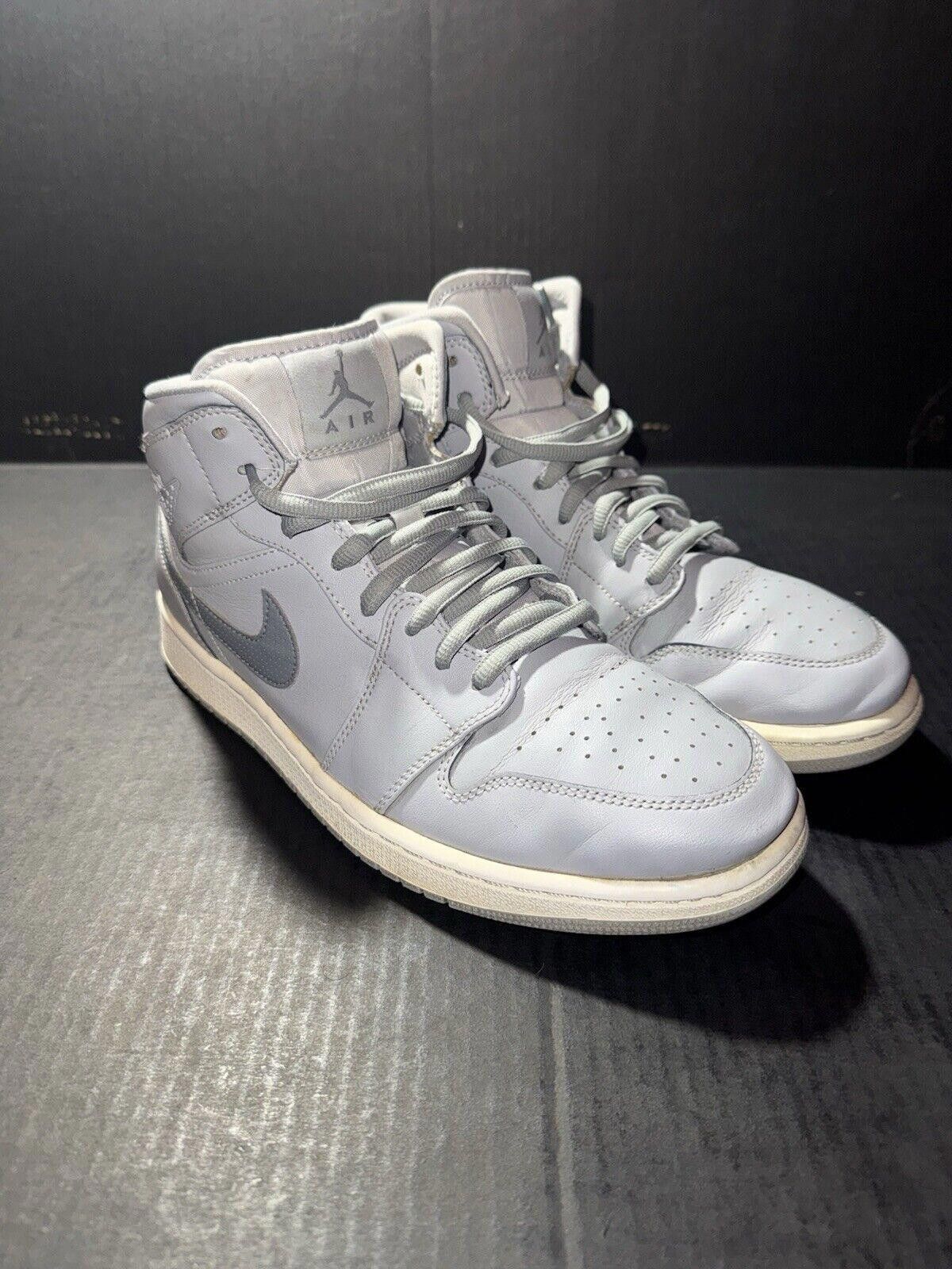 Jordan Brand Nike Air Jordan 1 Retro Mid Wolf Grey - 554724-033 - Sz 9.5 Size US 9.5 / EU 42-43 - 2 Thumbnail