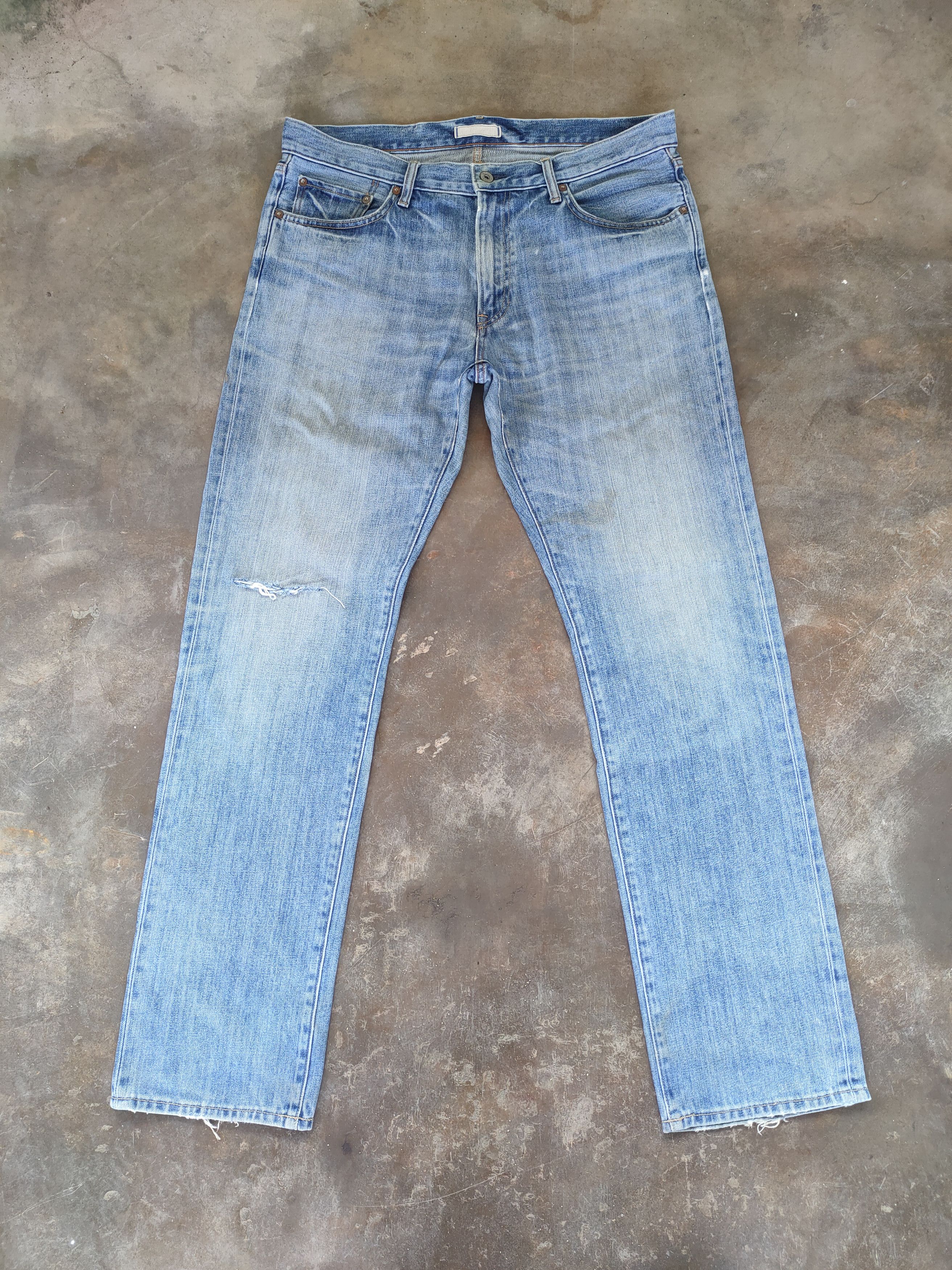 Japanese Brand × Jean × Vintage W38 VINTAGE JAPANESE FADED DISTRESSED JEAN DENIM PANTS Size US 38 / EU 54 - 1 Thumbnail