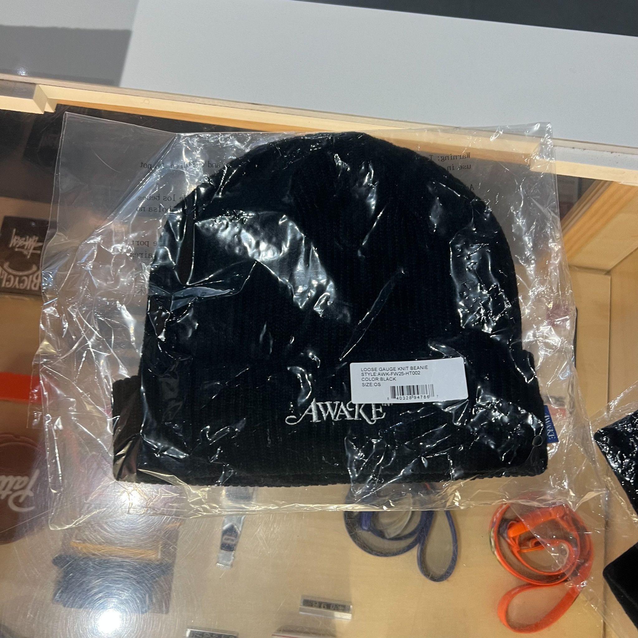Awake NY Awake Loose Gauge Beanie Black Size ONE SIZE - 2 Thumbnail
