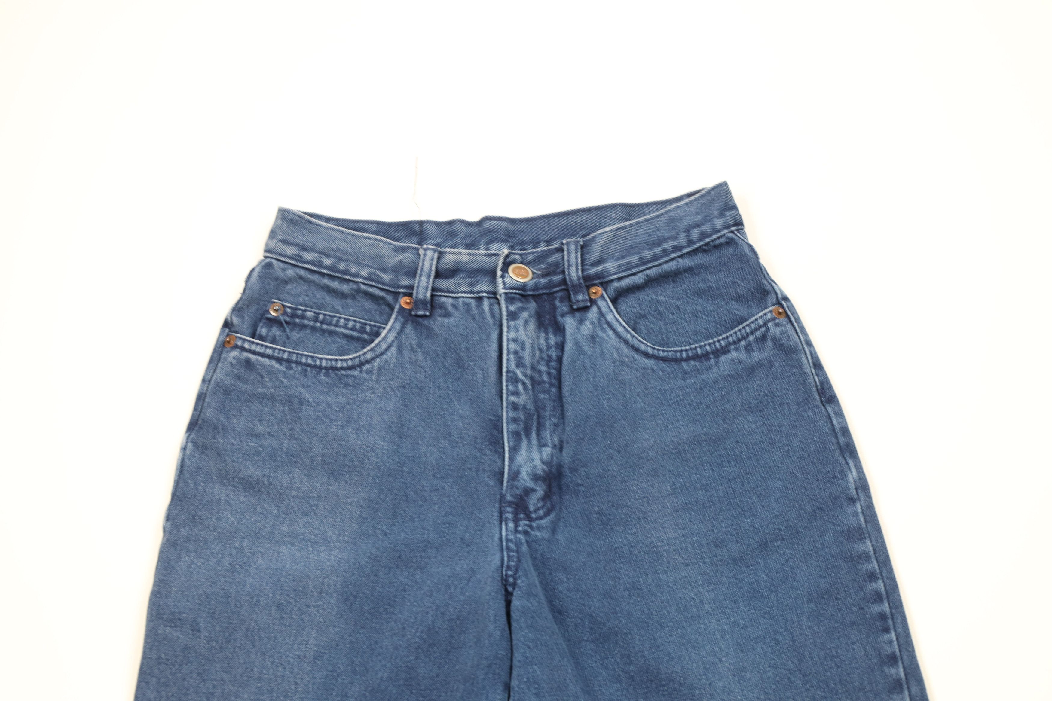 Vintage Vintage 90s Streetwear Hand Painted Cherry Tapered Leg Jeans Size 28" / US 6 / IT 42 - 2 Thumbnail