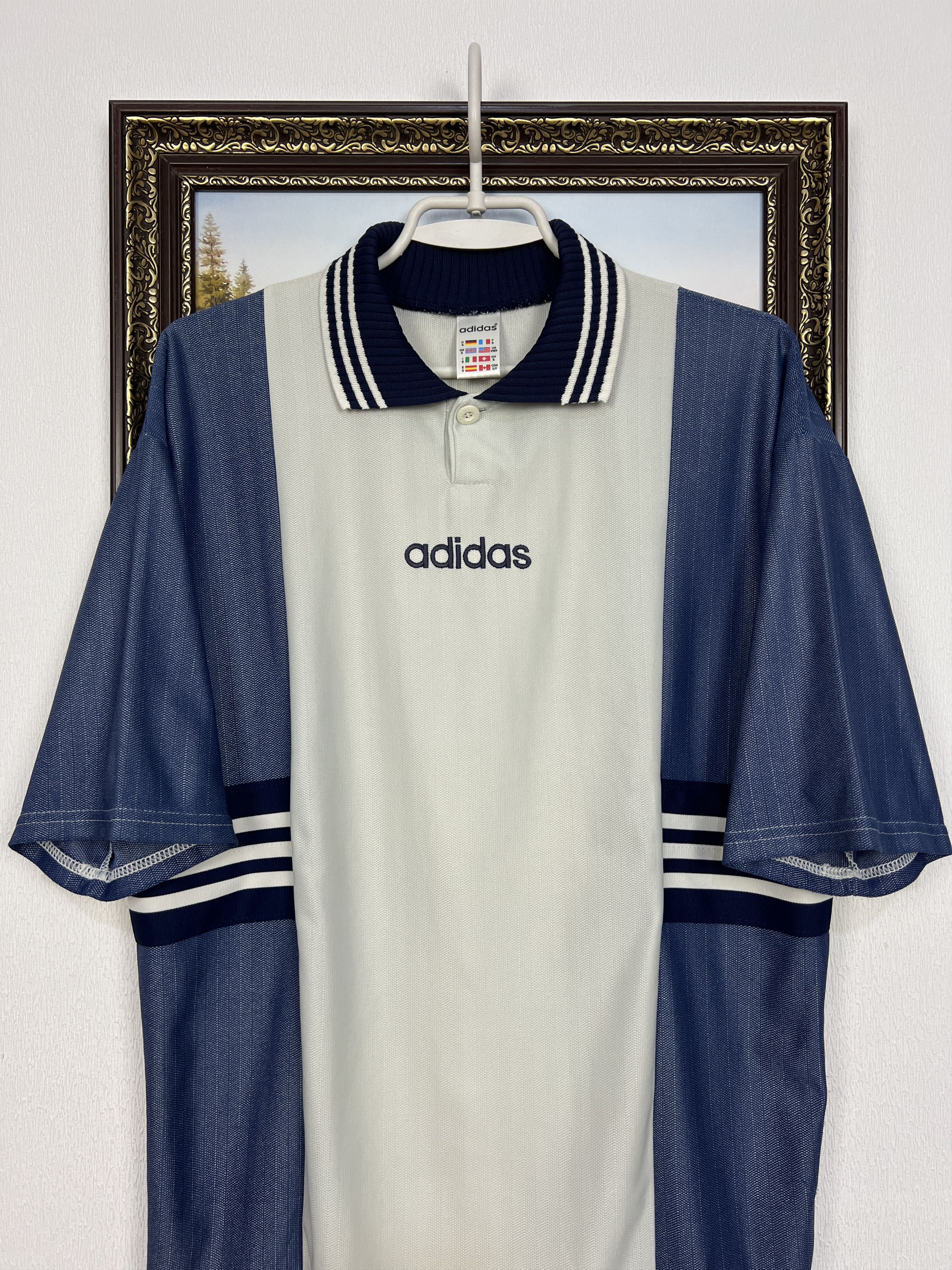 Adidas Vintage 90's Adidas Football Template Shirt Soccer Mens Size US S / EU 44-46 / 1 - 2 Thumbnail