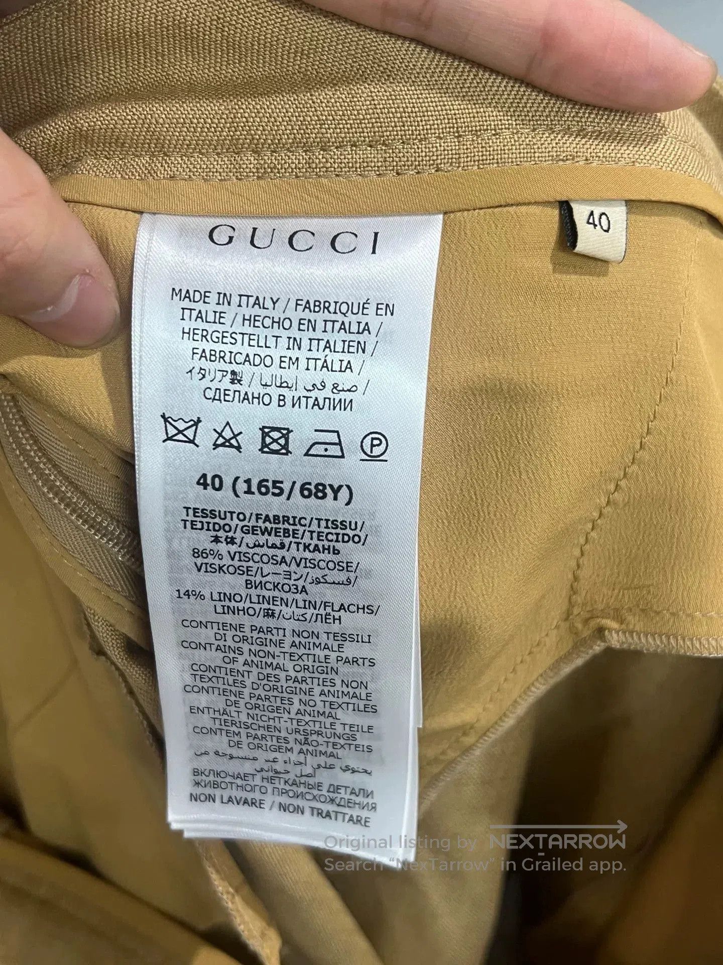 Gucci beige Gucci midi skirt for women. Size 39" - 4 Thumbnail