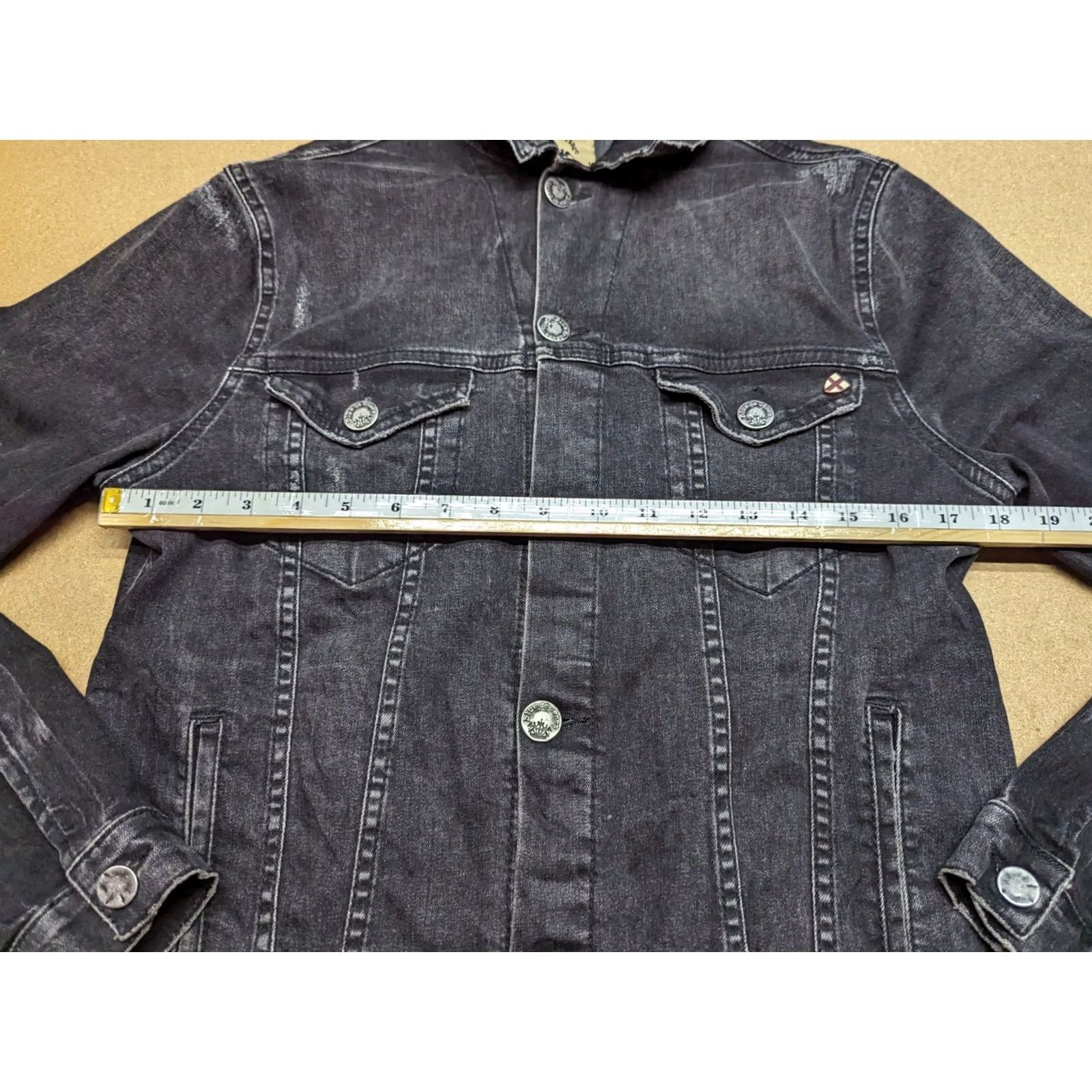 Vintage Blue de Genes Progretto Heritage Mens Denim Black Jacket L Size US L / EU 52-54 / 3 - 3 Thumbnail