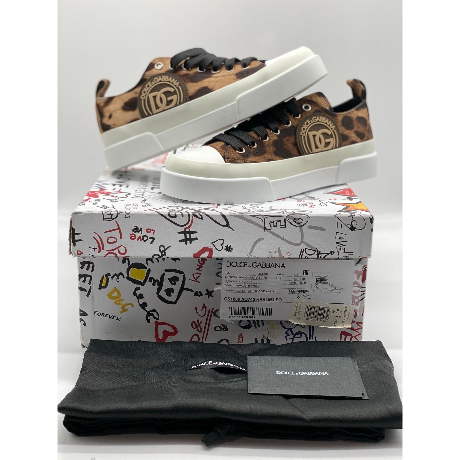 Dolce & Gabbana Dolce & Gabbana Portofino Low-Top Sneakers sz. 38.5 EU Size US 8.5 / IT 38.5 - 5 Thumbnail