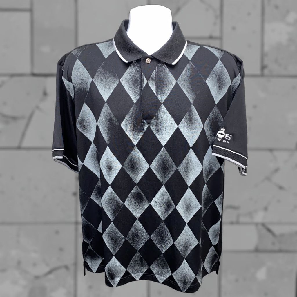 Vintage Freefall Polo Shirt Geometric Print Golf Black Gray Mens Size L Size US L / EU 52-54 / 3 - 1 Thumbnail