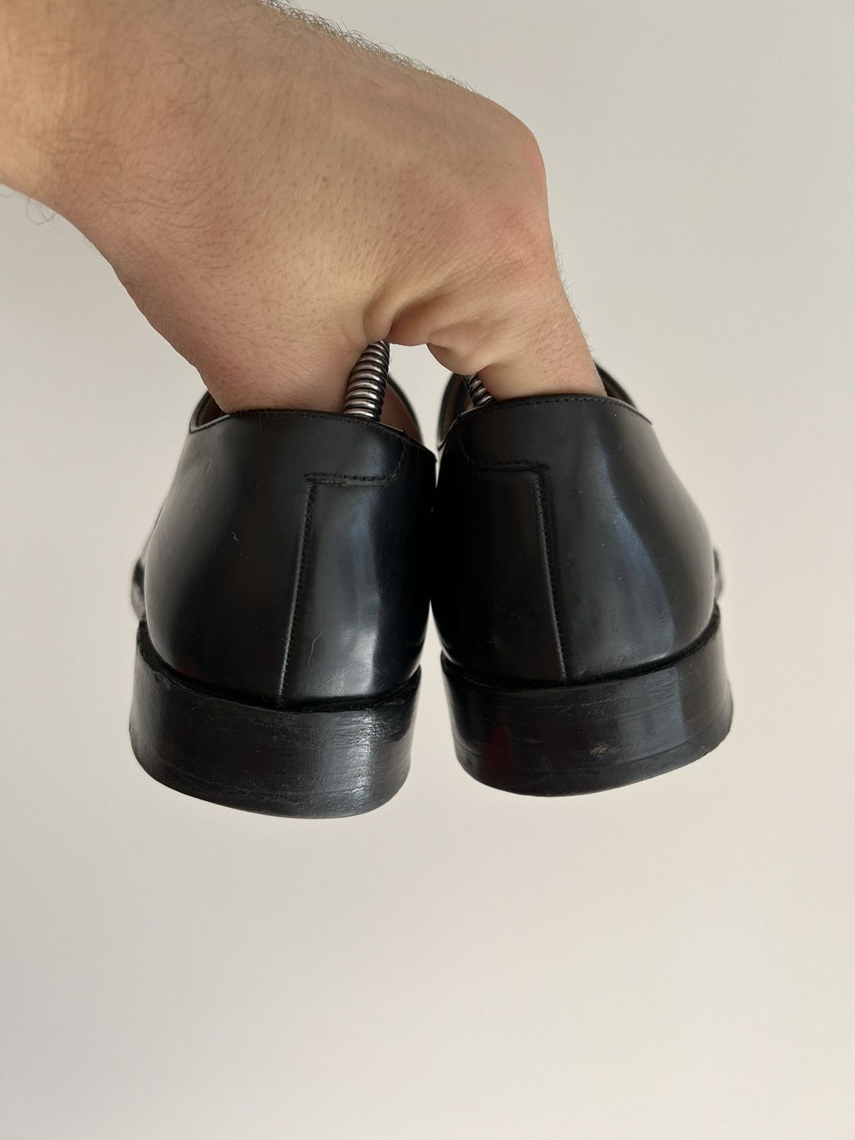 Loake × Vintage Vintage Loake Black Leather Lace up Formal Oxford Shoes Size US 9.5 / EU 42-43 - 8 Thumbnail