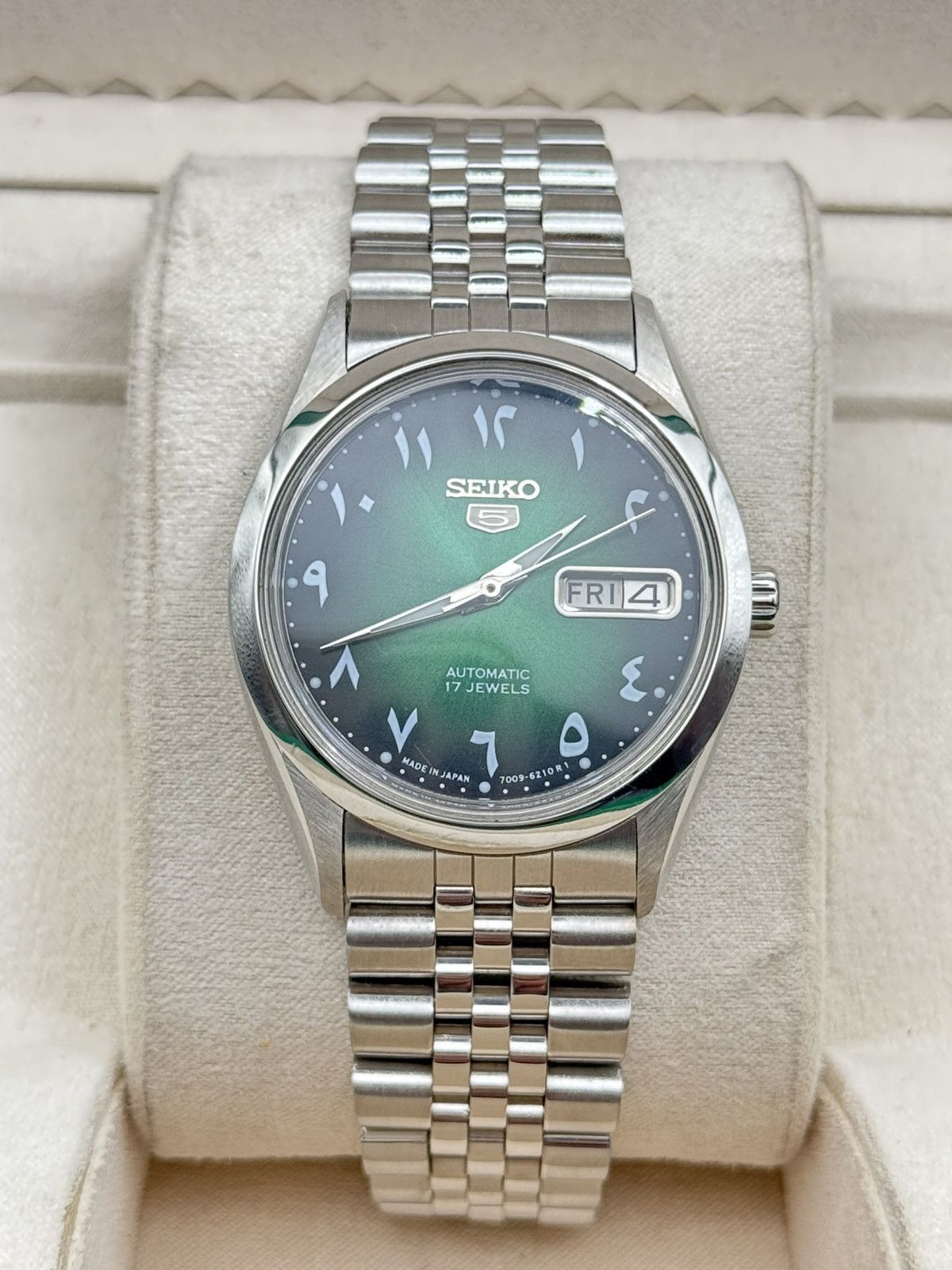 Seiko Automatic Vintage Men's Green Arabic Dial Watch