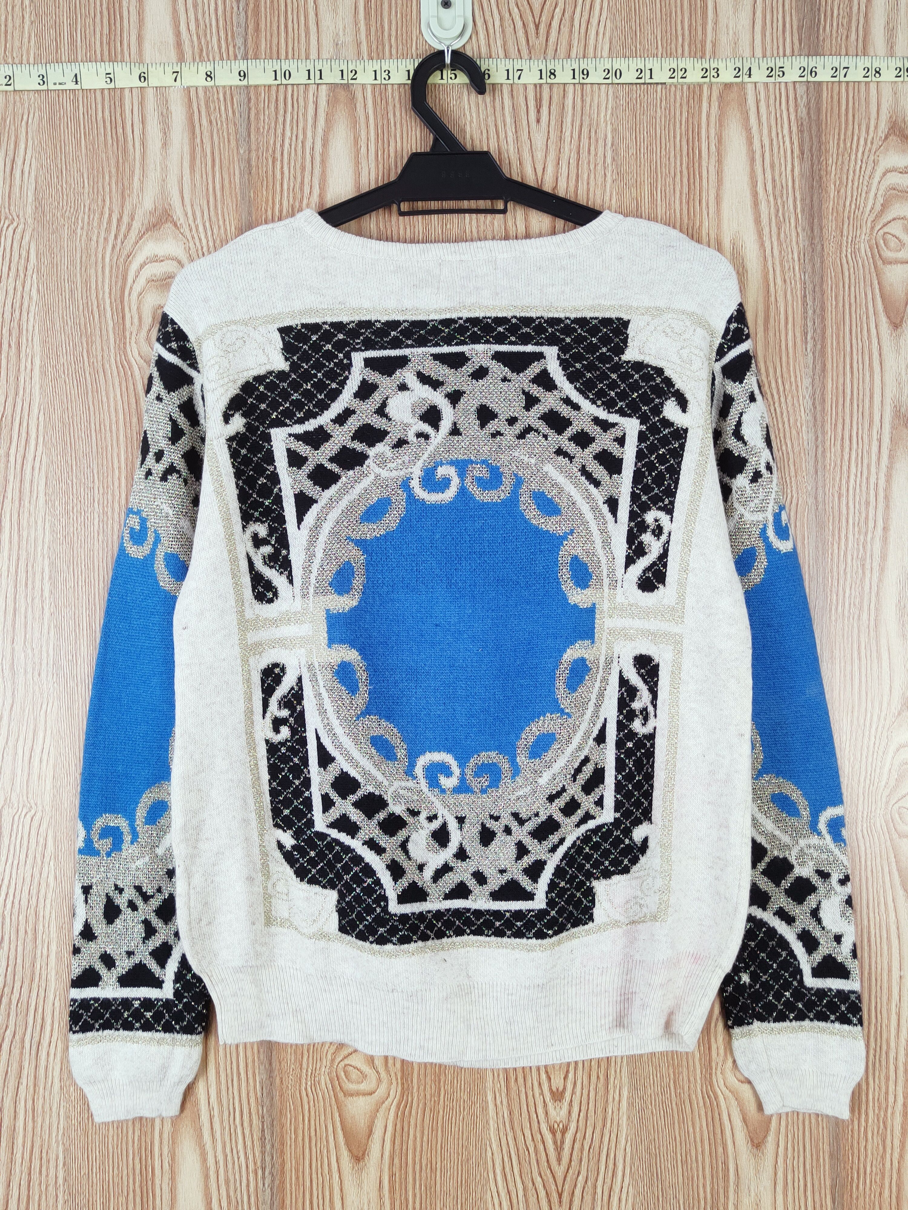 Vintage Peace Dove Blue Cream Knitwear Sweatshirts #W680 Size M / US 6-8 / IT 42-44 - 7 Thumbnail