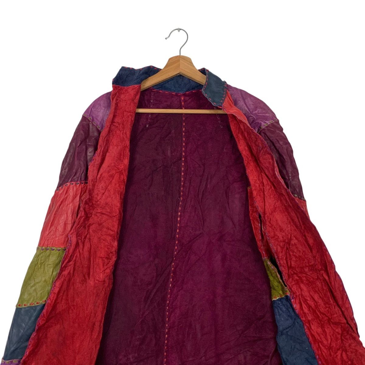 Handmade Handmade Patchwork Leather Cape #2165-C95 Size US XXL / EU 58 / 5 - 12 Thumbnail