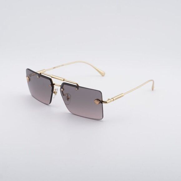 Versace Versace VE2245 100258 Sunglasses Gold Rectangle Frame, Pink Size ONE SIZE - 1 Thumbnail