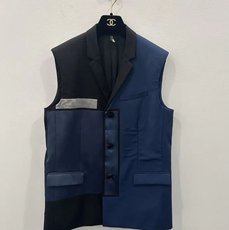 Dior Dior XS Navy Silk Men's Vest 0089 Size US XS / EU 42 / 0 - 1 Thumbnail