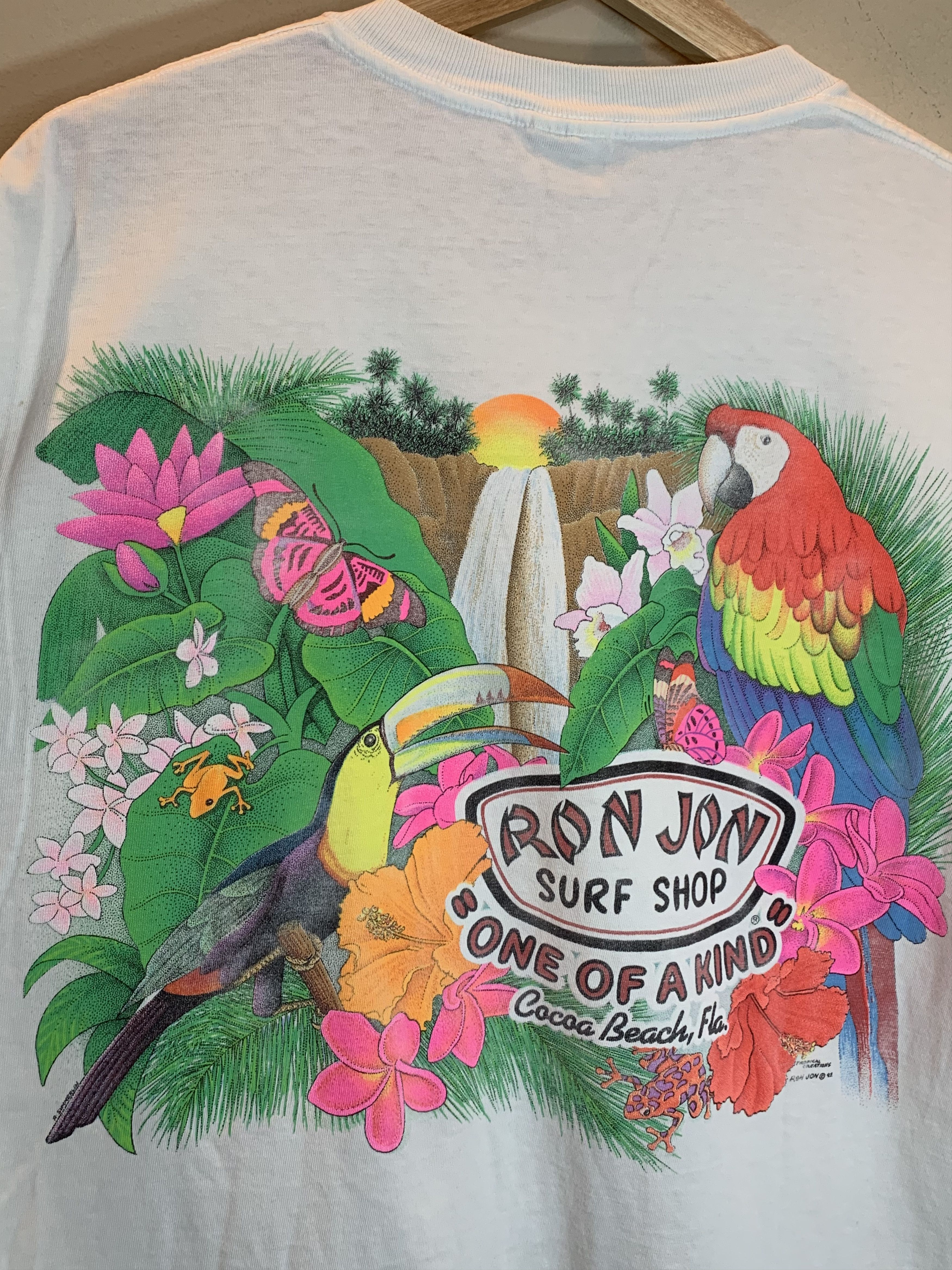 Ron Jon Surf Shop *RARE* Vintage 80s Ron Jon Surf Shop Single Stitch T-Shirt Size US XL / EU 56 / 4 - 3 Thumbnail