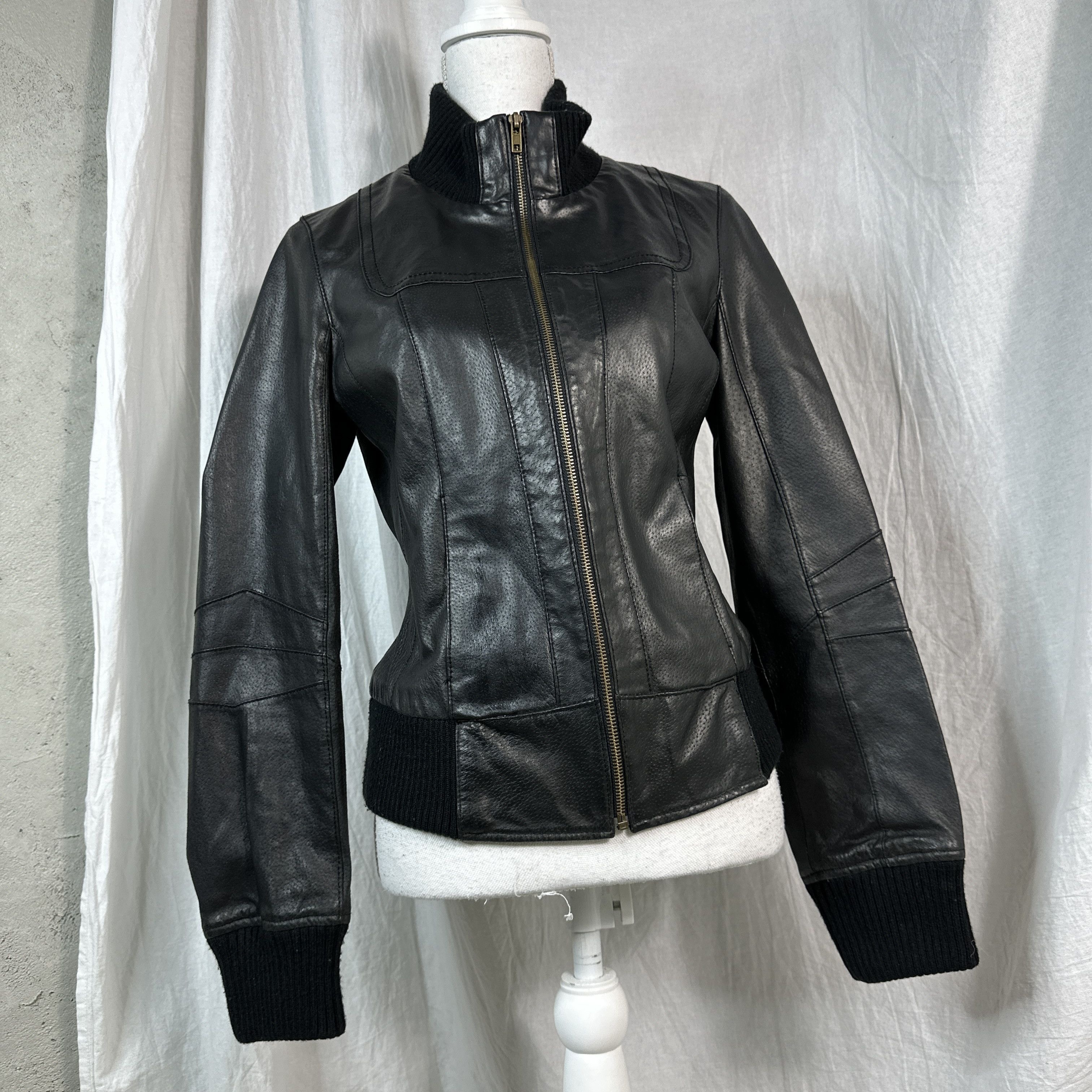 Vintage Vintage Moto Leather Jacket Size M / US 6-8 / IT 42-44 - 3 Thumbnail