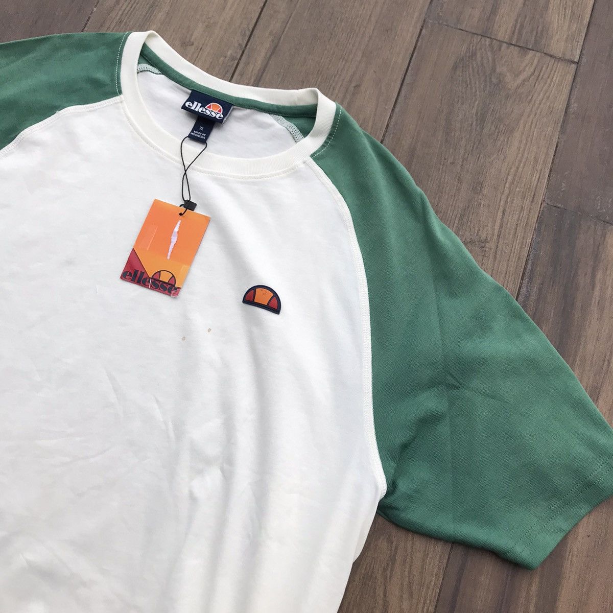 Ellesse Ellesse Italia Originals Raglan Tshirt tee shirt white beige Size US XL / EU 56 / 4 - 15 Thumbnail