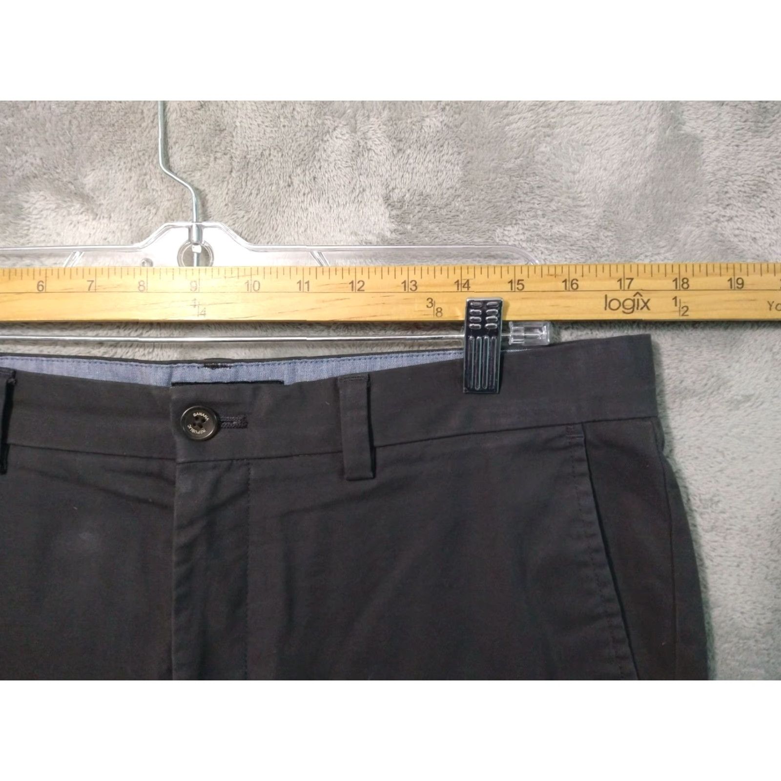 Banana Republic Banana Republic Pants Mens 33x34 Chino Flat Front Cotton Preppy Gray Size US 33 - 3 Thumbnail