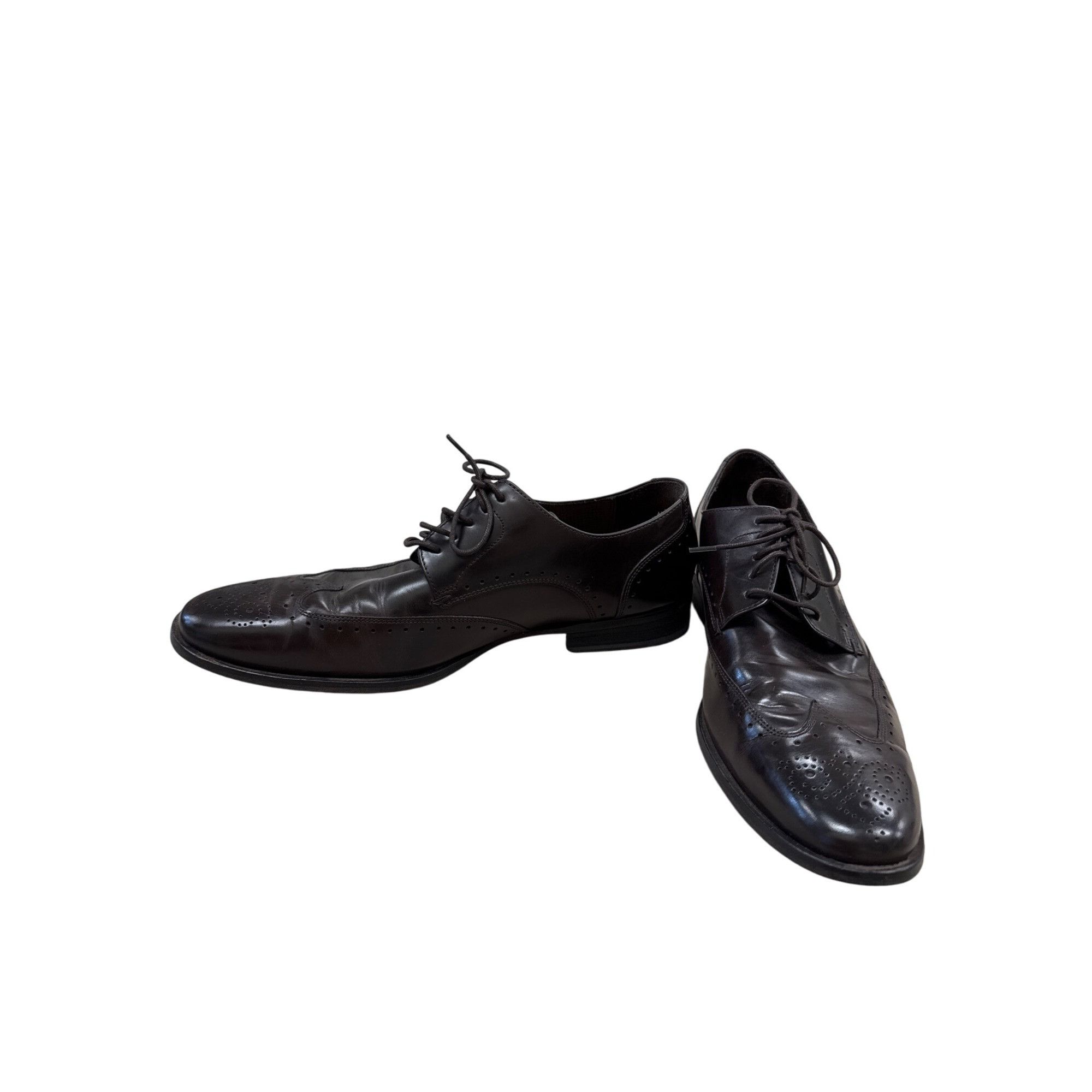 Cole Haan Cole Haan Mens Brown Leather Oxford Dress Shoes 10.5M SKU 73 Size US 10.5 / EU 43-44 - 2 Thumbnail