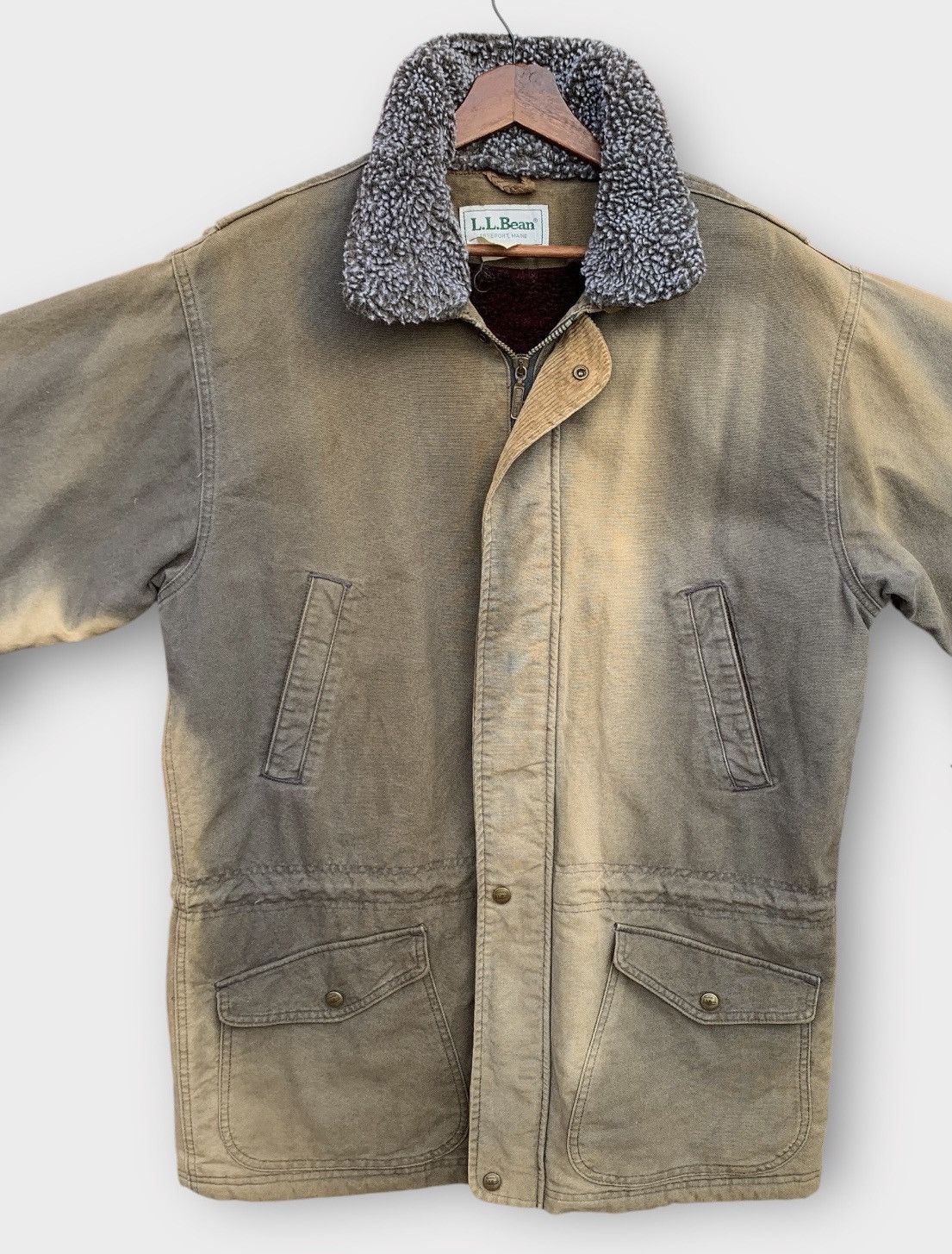 L.L. Bean Vintage Faded 1970s LL Bean Canvas + Chore Shearling Lined Size US L / EU 52-54 / 3 - 5 Thumbnail