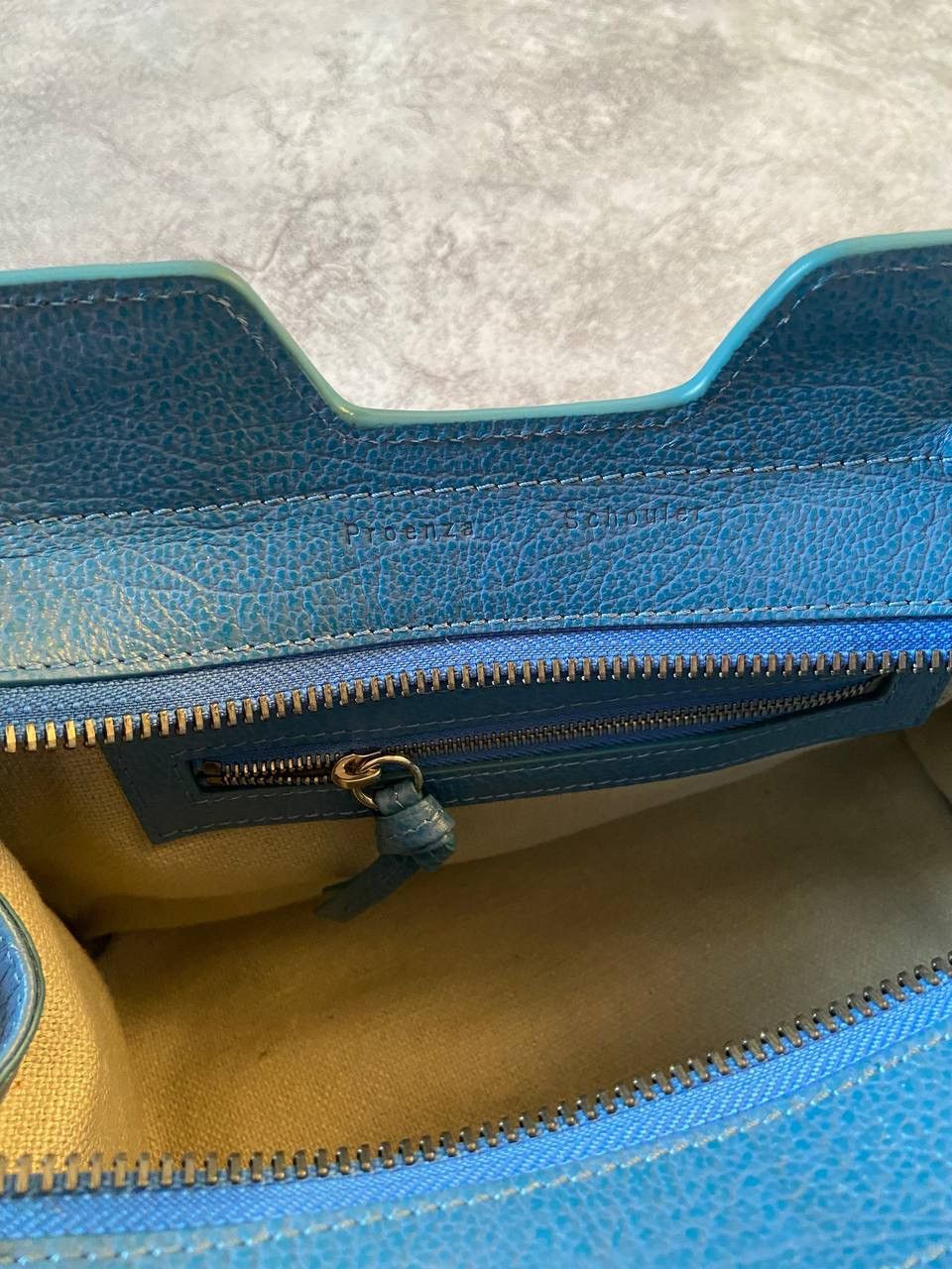 Proenza Schouler PROENZA SCHOULER BLUE LEATHER Y2k SATCHEL SMALL BAG Size ONE SIZE - 12 Thumbnail