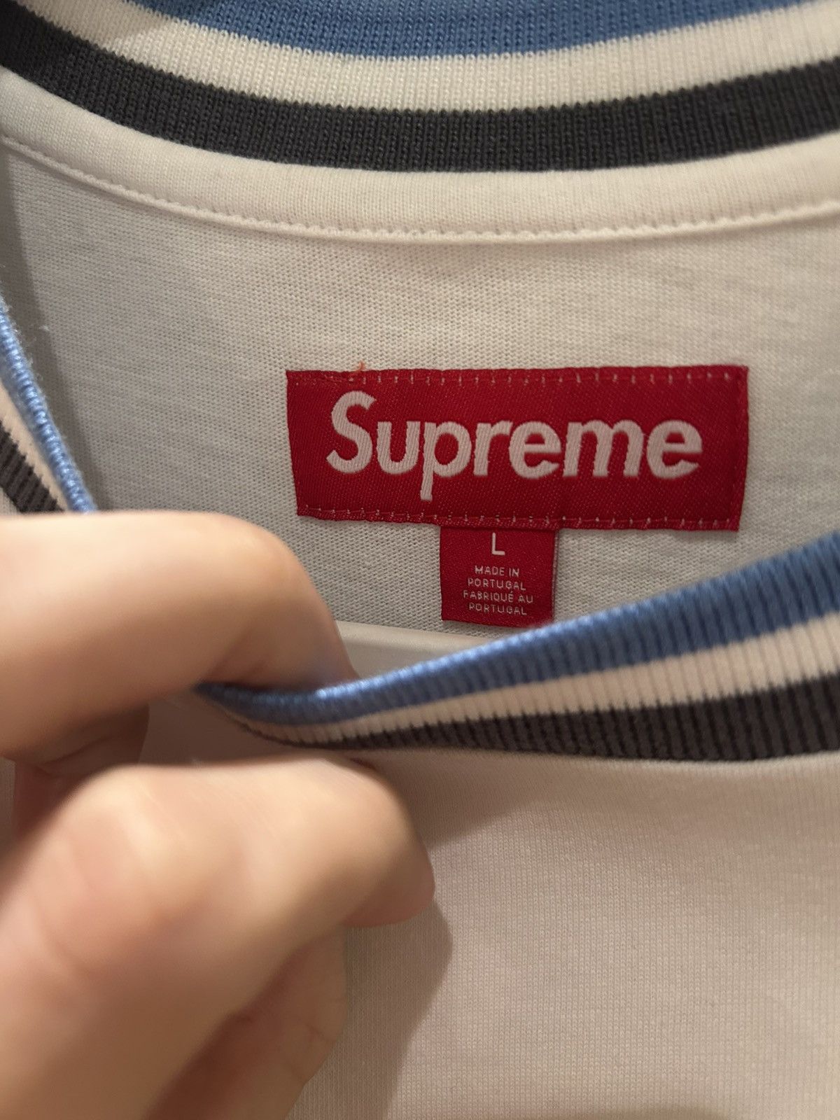 Supreme Supreme Warm Up Stripe Short-Sleeve Top Size US L / EU 52-54 / 3 - 3 Thumbnail