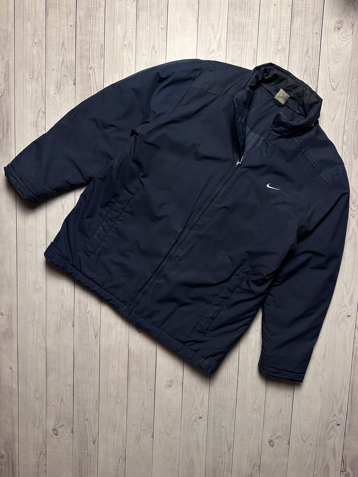 image of Nike Jacket Logo Swoosh Size L in Navy, Men's