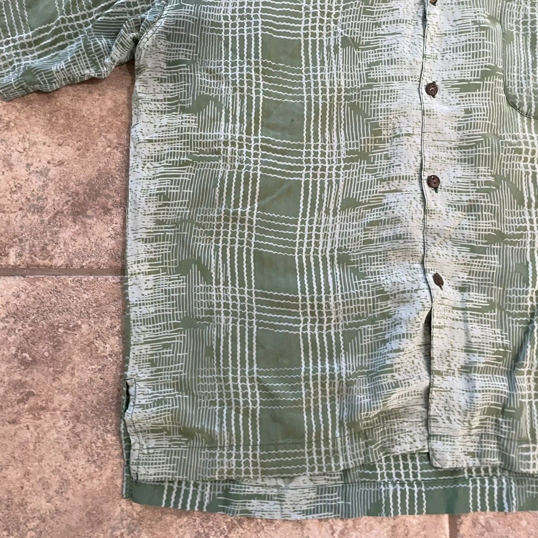 Vintage VINTAGE TomTom Button-Down Shirt Pocket Mens L Green Short Sleeve Button-Up - TomTom Shirt Mens Green L Size US L / EU 52-54 / 3 - 3 Thumbnail