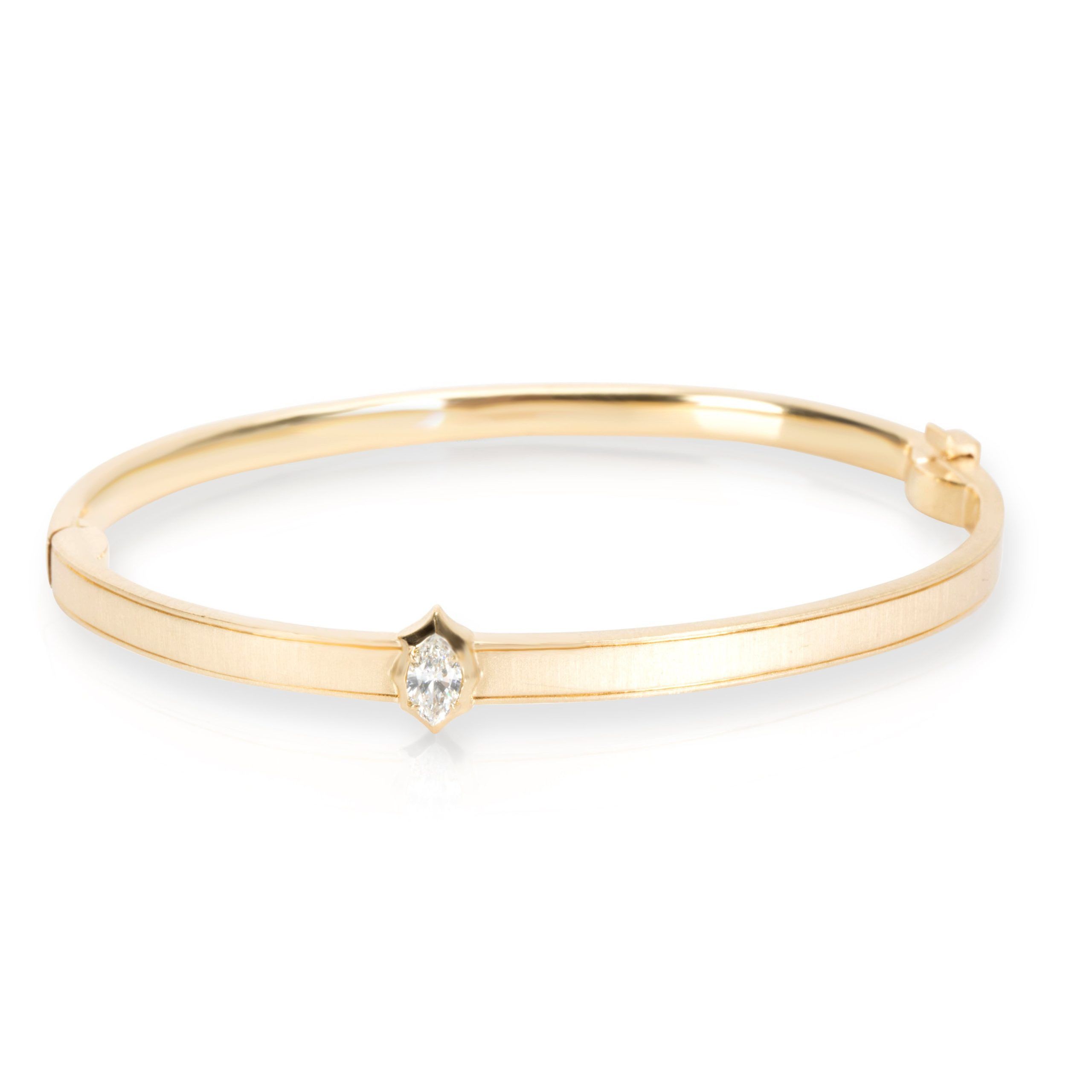 Jade Trau Alchemy Maverick Bangle in 18KT Yellow Gold 0.20 Ct