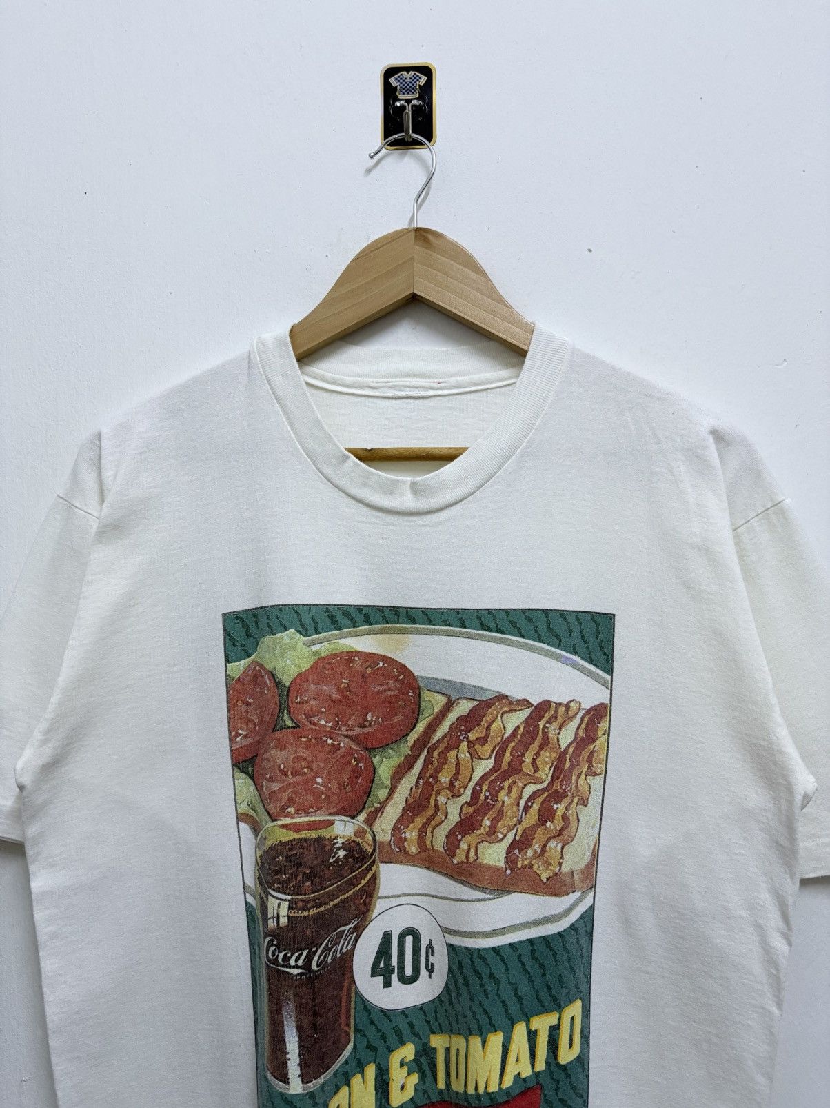 Vintage Vintage 90's Coca Cola - Sandwich Bacon Tomato Promo T-Shirt Size US M / EU 48-50 / 2 - 3 Thumbnail