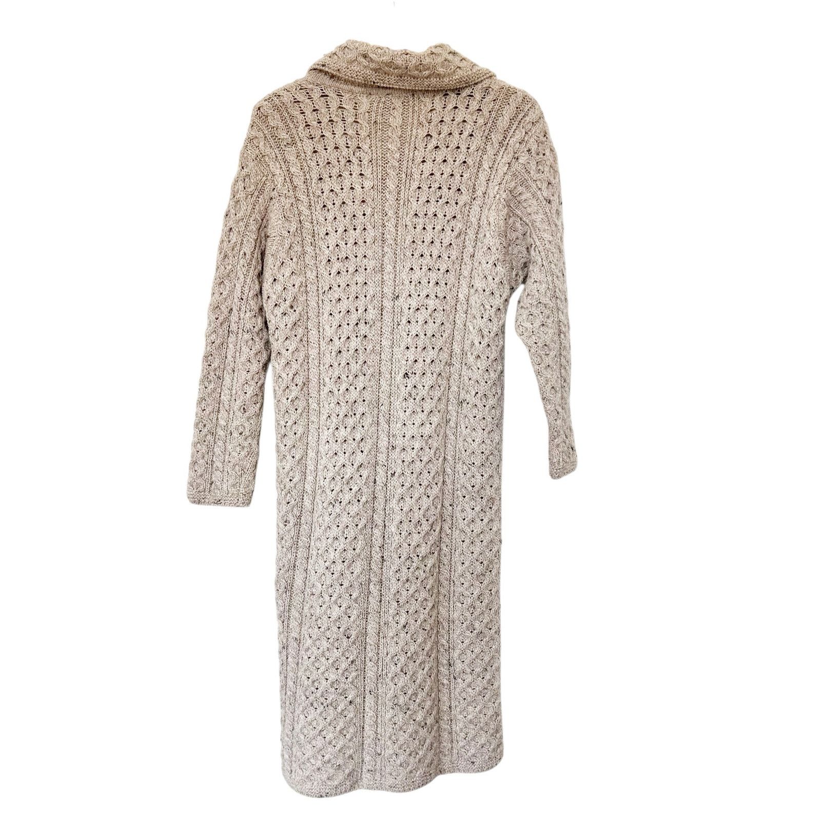 Other Stanoun Tan Merino Wool Made in Ireland Knit Cardigan Sz M Size M / US 6-8 / IT 42-44 - 7 Thumbnail