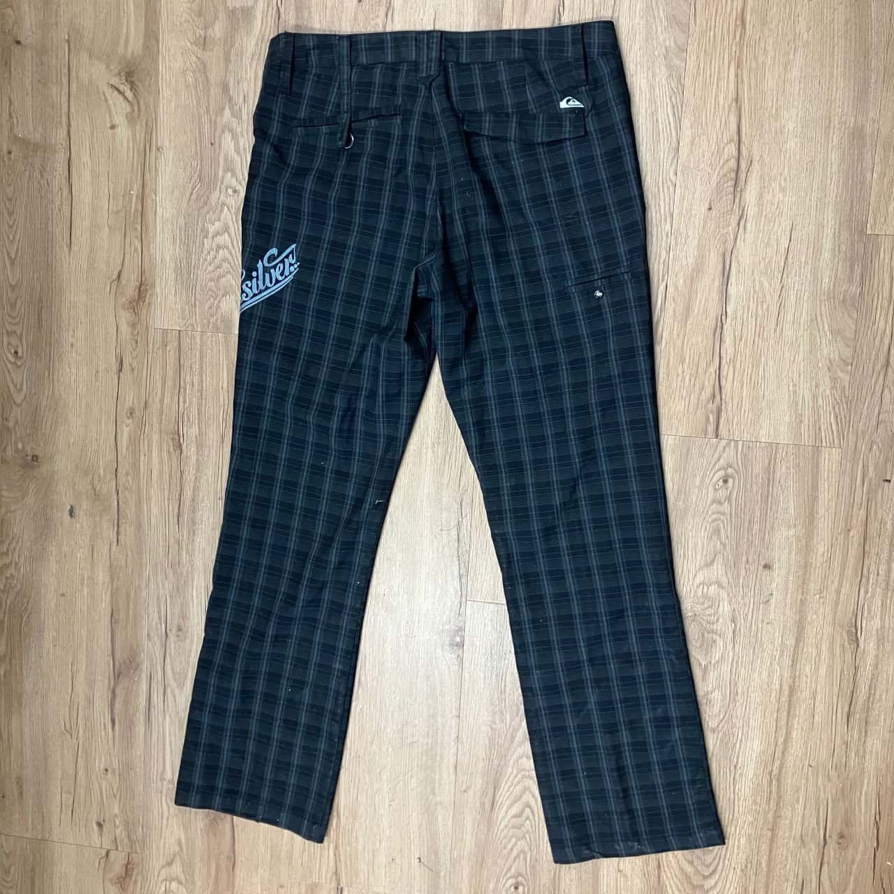 Quiksilver Vintage Y2K Quiksilver Blue & White Plaid Skater Pants Size US 32 / EU 48 - 4 Thumbnail