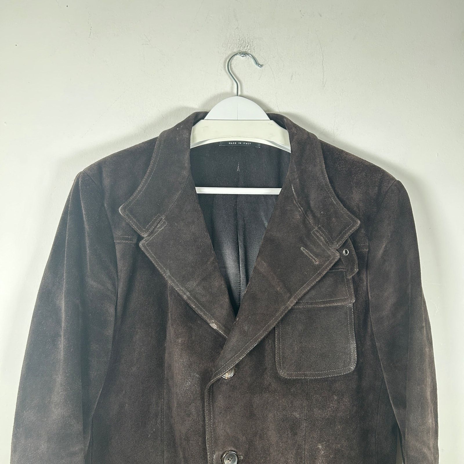 Gucci Gucci Brown Suede Leather Over Coat Size 50it Size US M / EU 48-50 / 2 - 2 Thumbnail