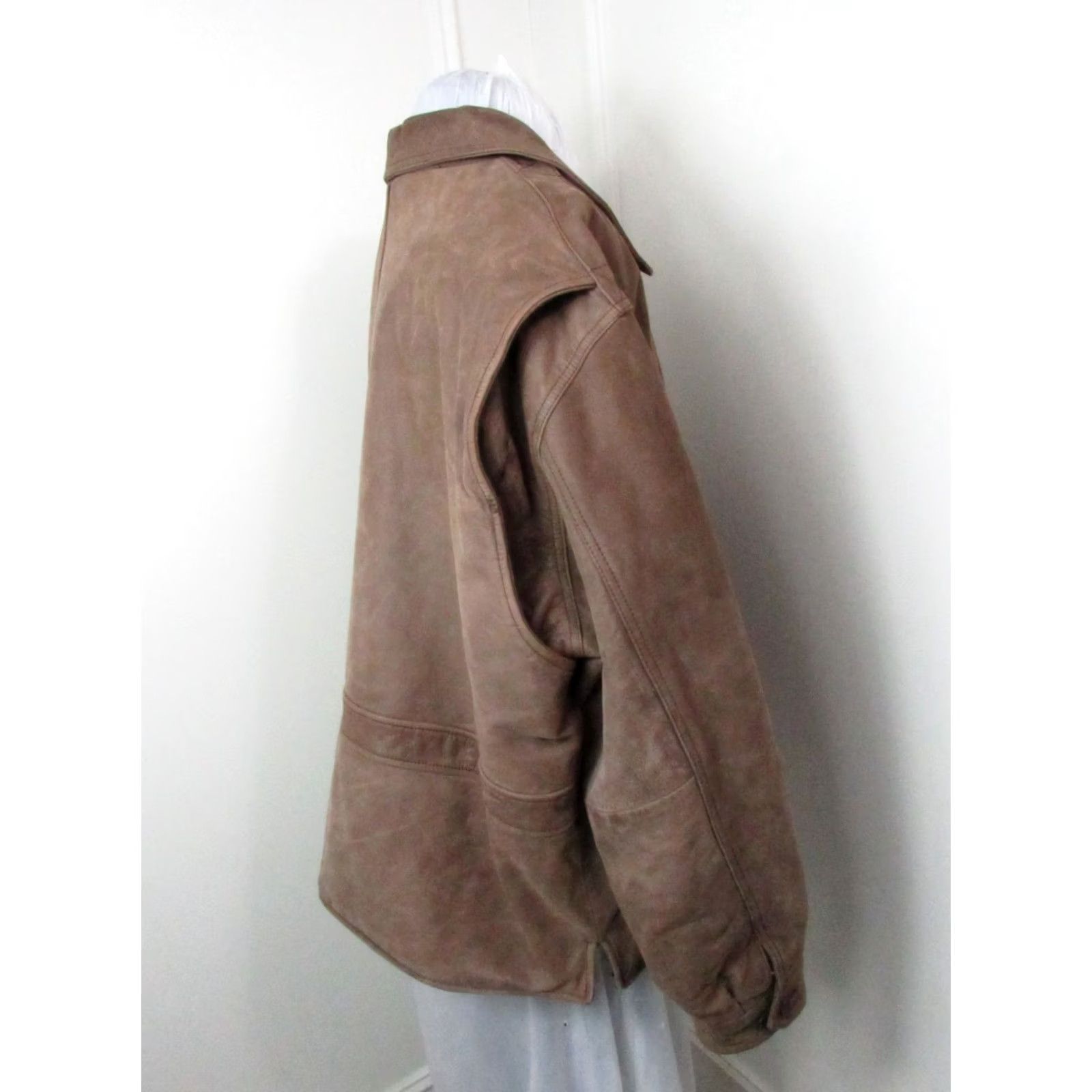 Tommy Hilfiger VINTAGE Tommy Hilfiger Jacket Leather Brown Mens Size XXLarge 90s Classic Outdoor Workwear Hunting Moto Size US XXL / EU 58 / 5 - 5 Thumbnail