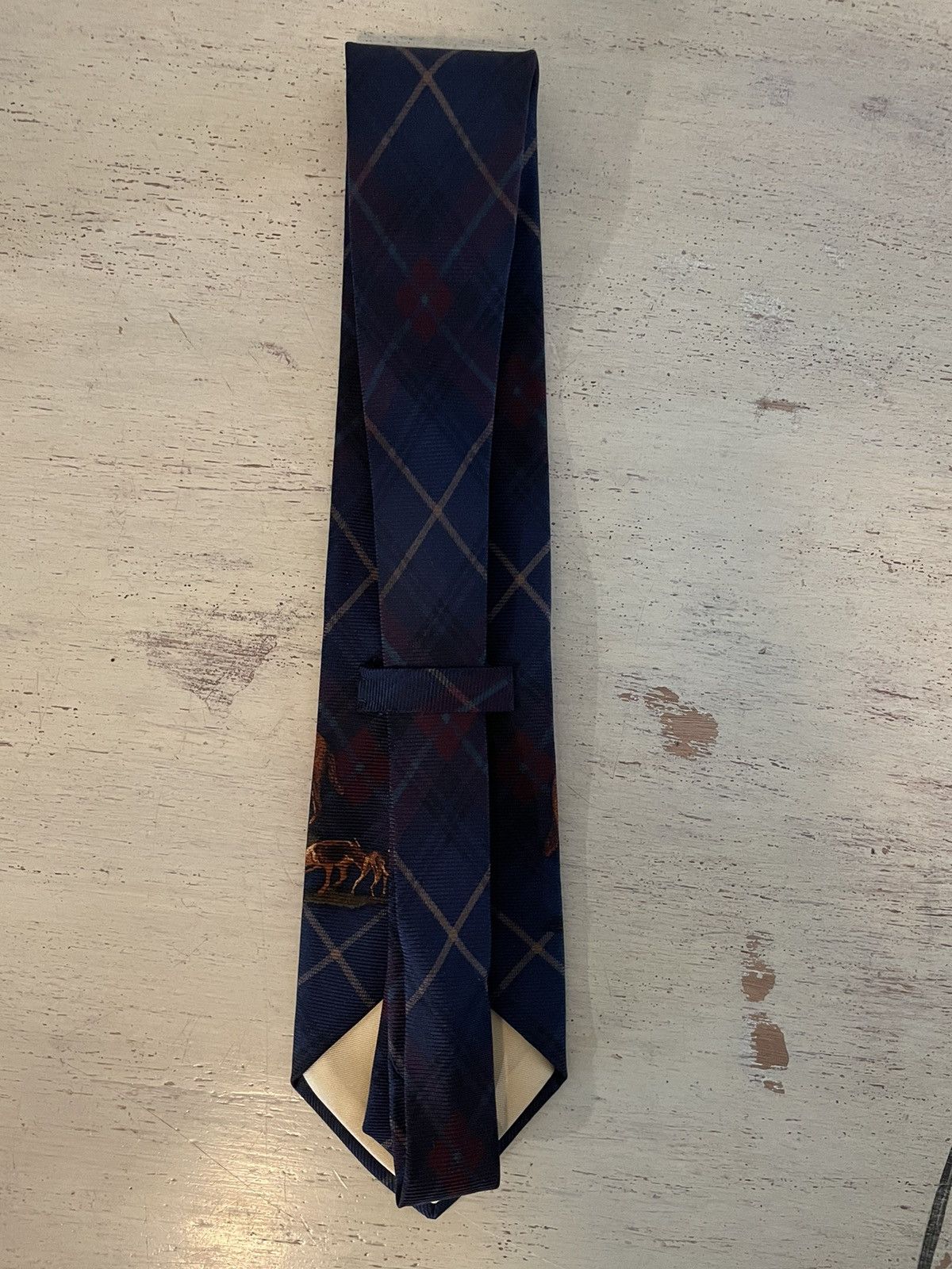 Polo Ralph Lauren × Vintage Plaid Fox Hunting Print Tie Size ONE SIZE - 6 Thumbnail
