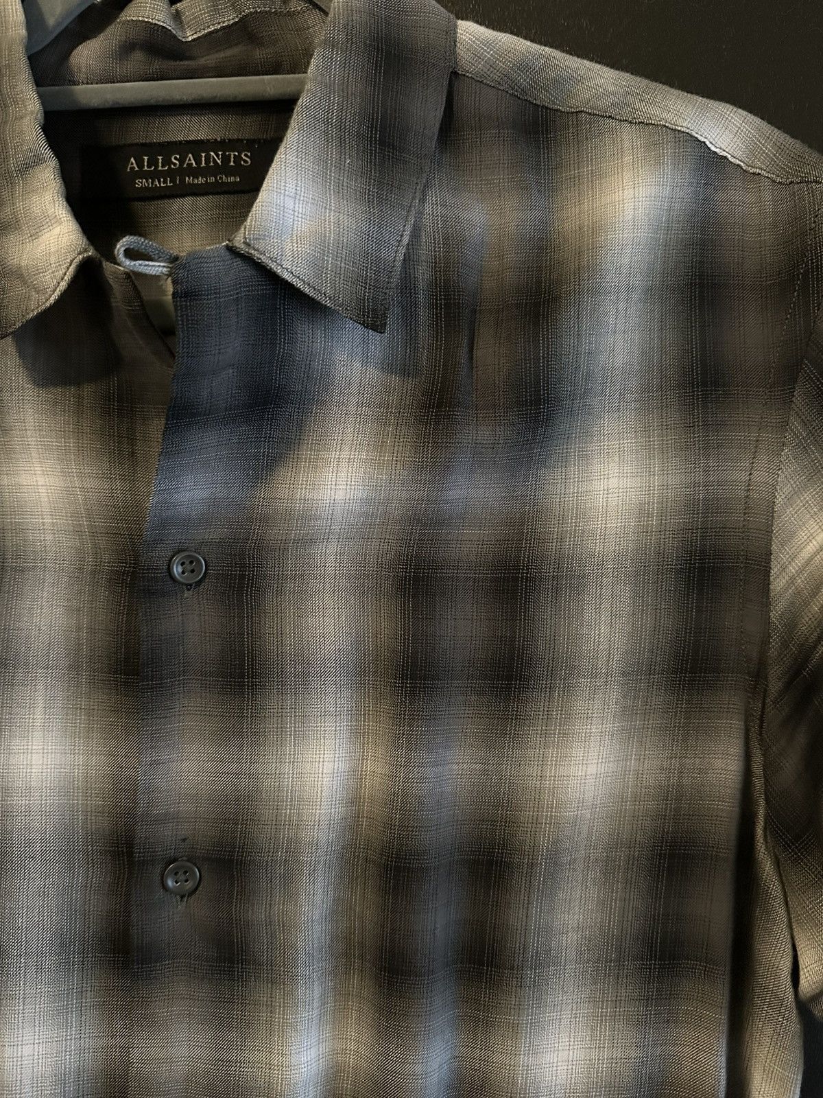 Allsaints Allsaints Short Sleeve Plaid Button Up Size US S / EU 44-46 / 1 - 3 Thumbnail