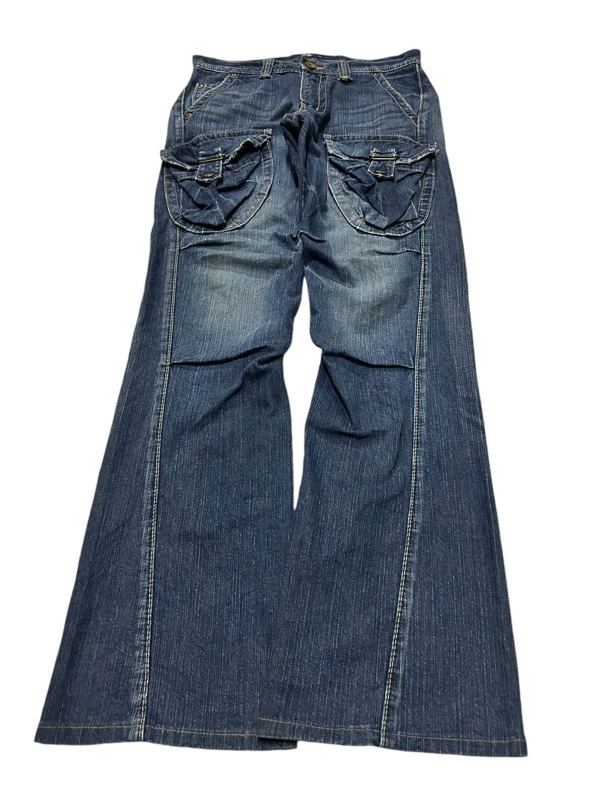 Japanese Brand × Kapital × Vintage 💥Flare💥 Edwin Japanese Punk Style Distressed Denim Rare ☠️🎌 Size US 31 - 5 Thumbnail